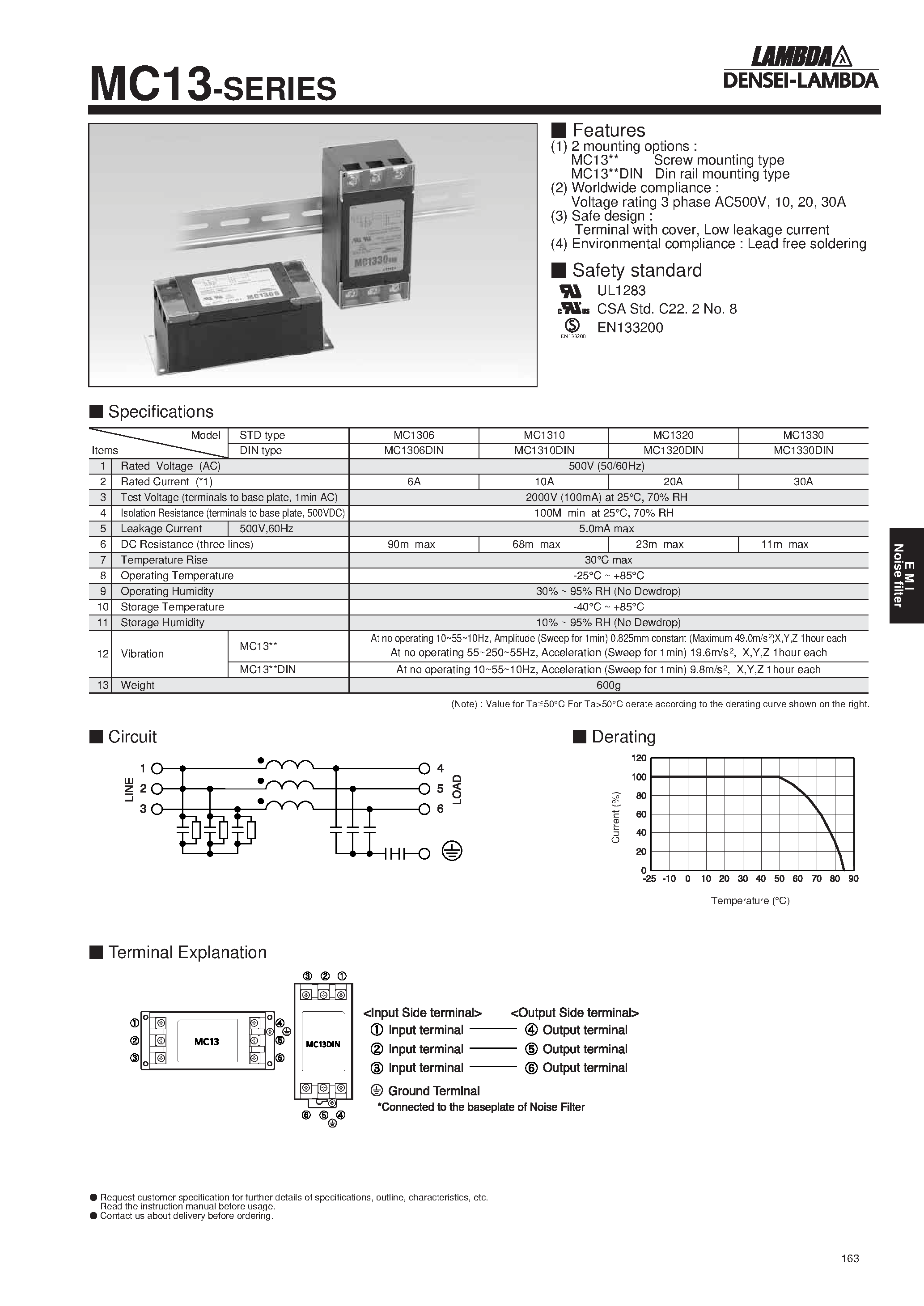 Datasheet MC1306 - (MC1306 - MC1330) Mount page 1