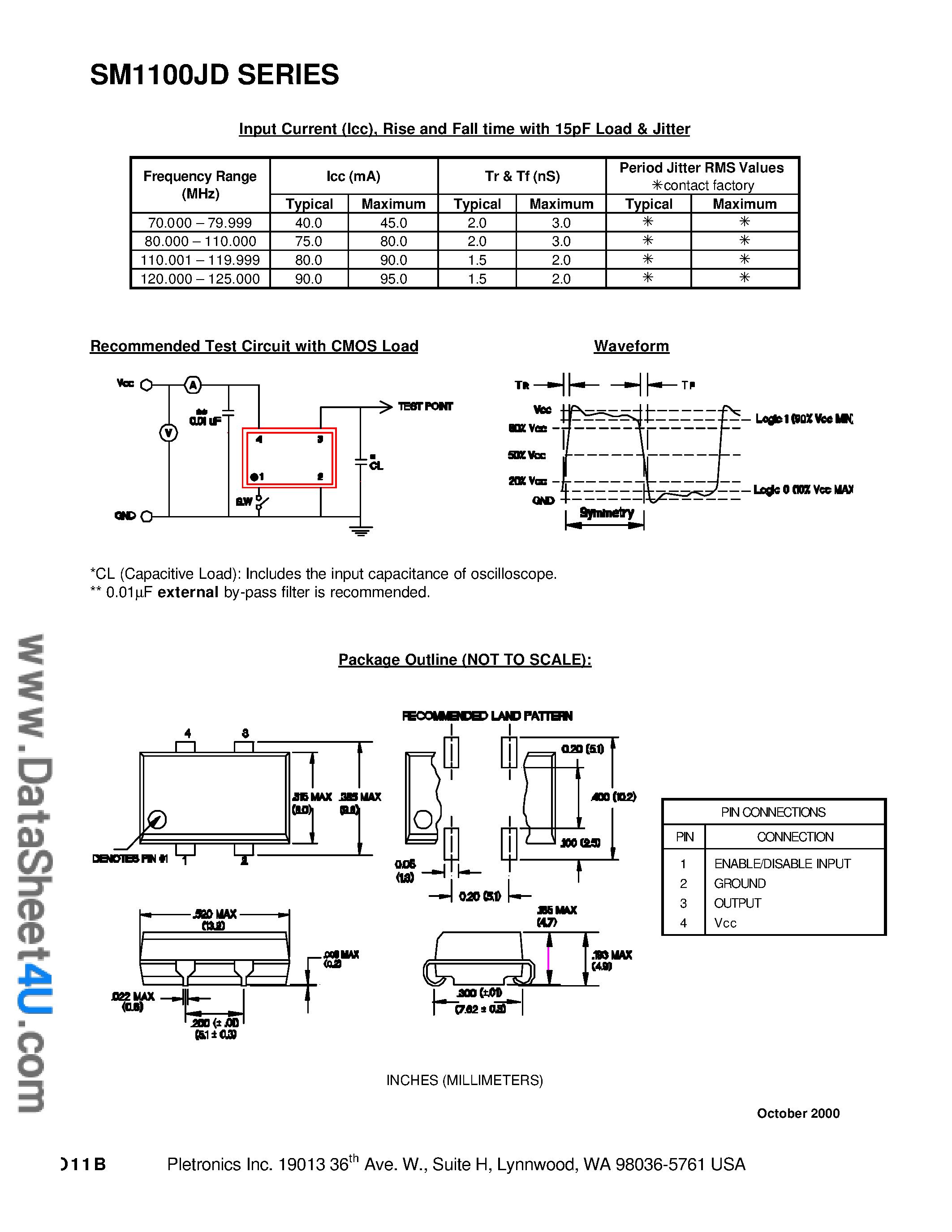 Даташит на микросхему SM1145JD страница 2 Даташит SM1145JD - CMOS COMPATIBLE WITH TRI-STATE OUTPUT страница 2