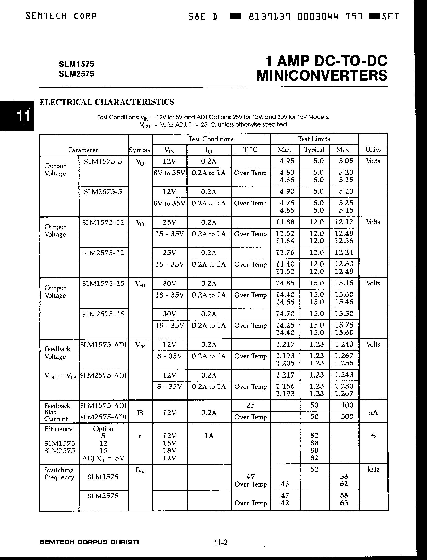 Datasheet SLM1575 - (SLM1575 / SLM2575) 1 Amp DC-to-DC MiniConverters page 2