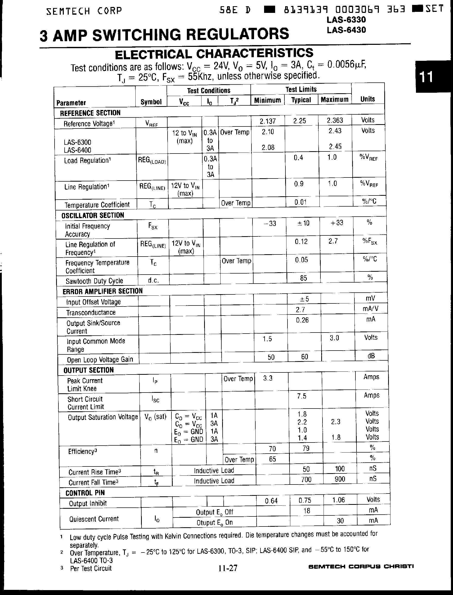 Datasheet LAS-6330 - (LAS6330(31) / LAS6430(31)) 3 Amp Switching Regulators page 2