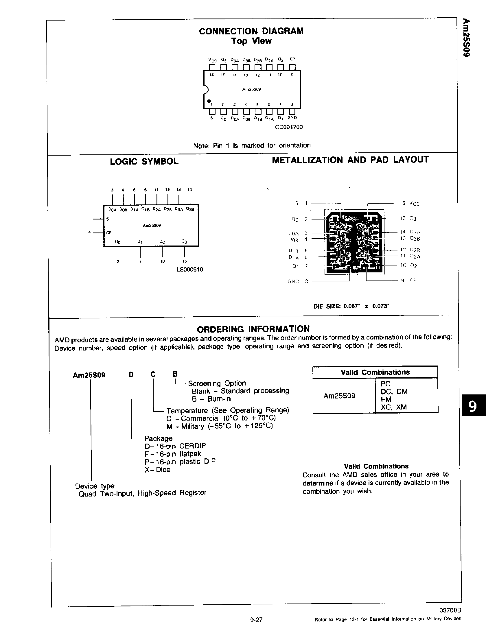 Datasheet AM25S09 - Quad 2-Input / High Speed Register page 2