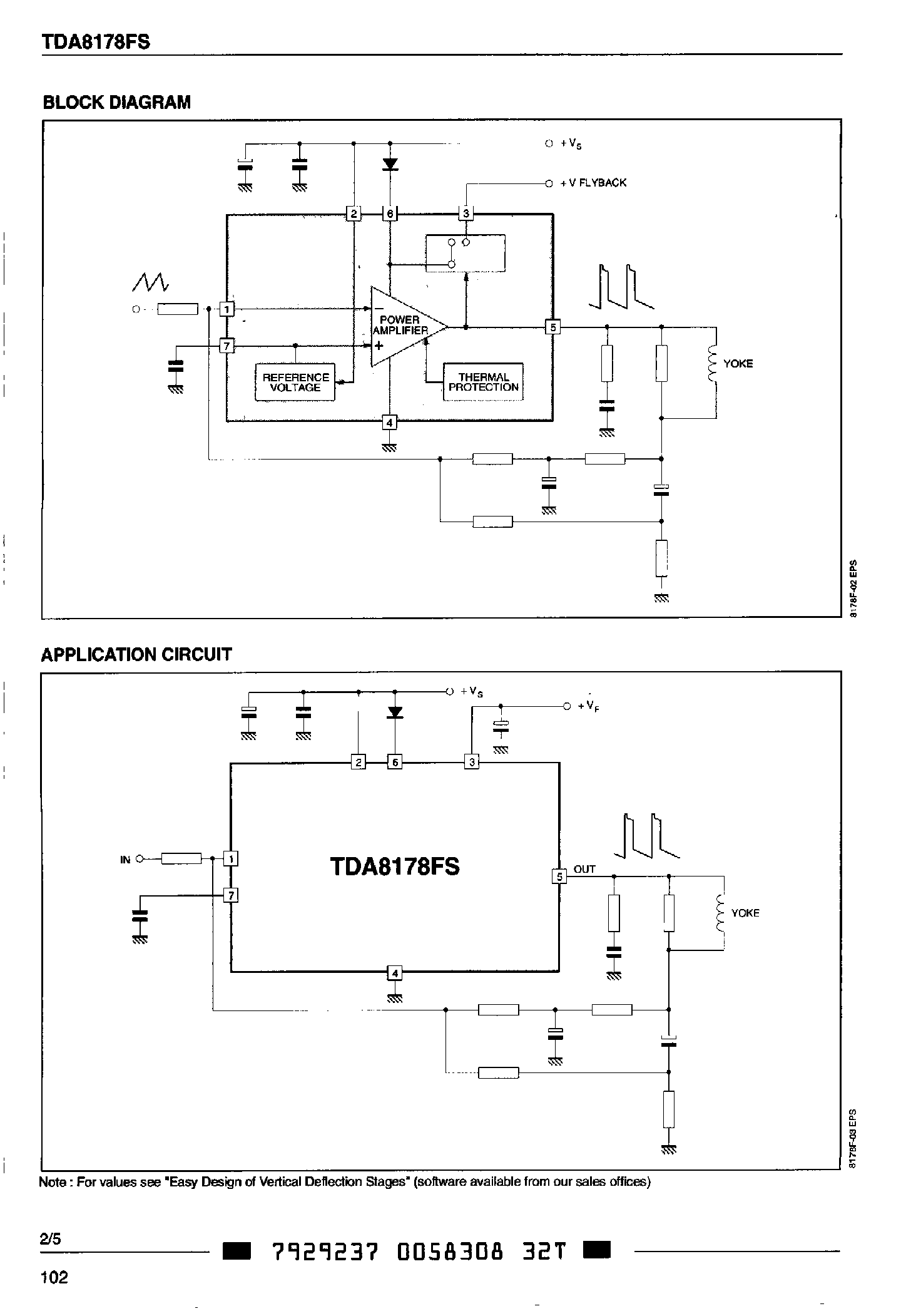 Datasheet TDA8178FS - TV Vertical Deflection Booster page 2