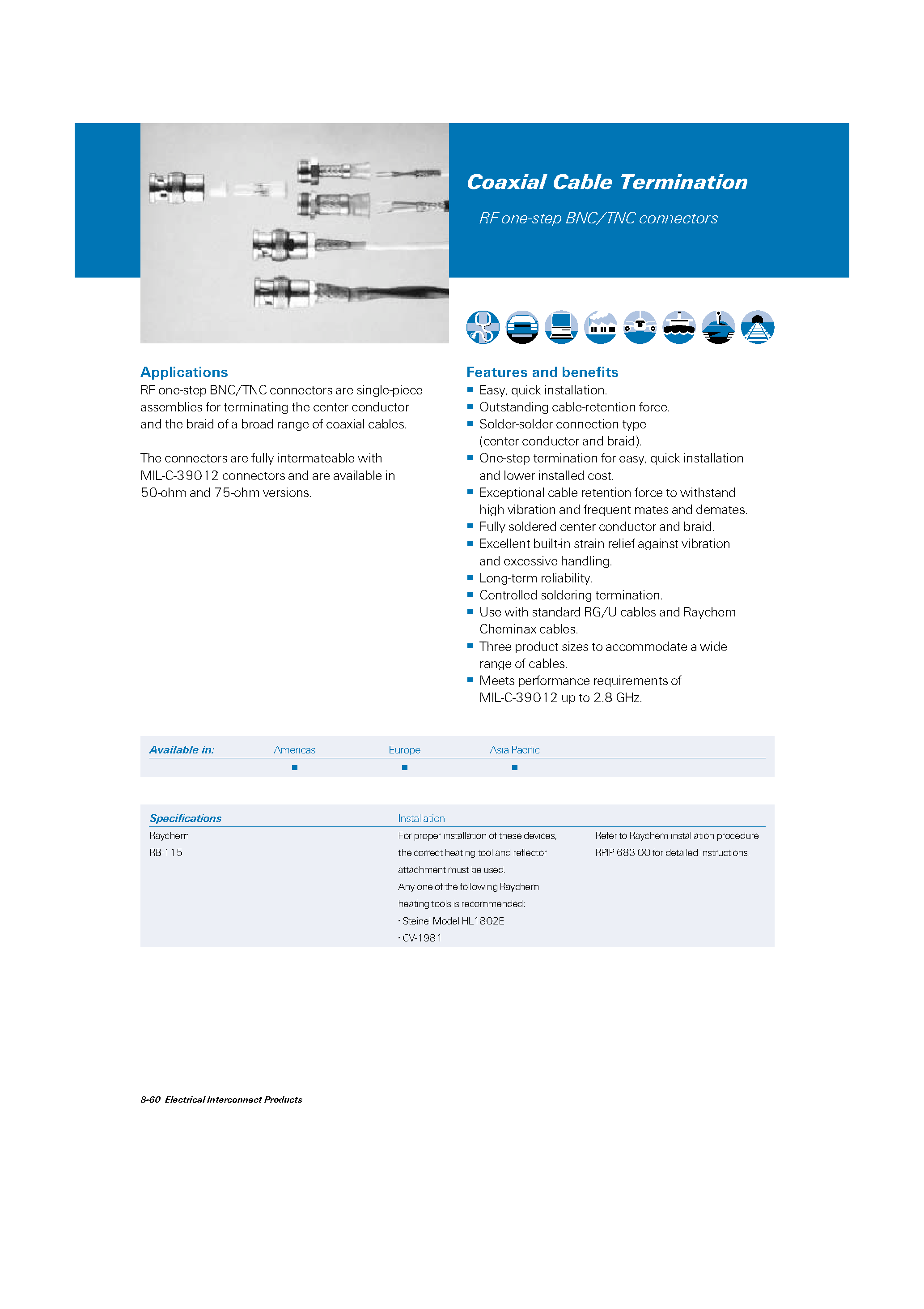 Datasheet RBD-50-x page 1 Datasheet RBD-50-x - (RBD-xx Series) Coaxial Cable Termination page 1