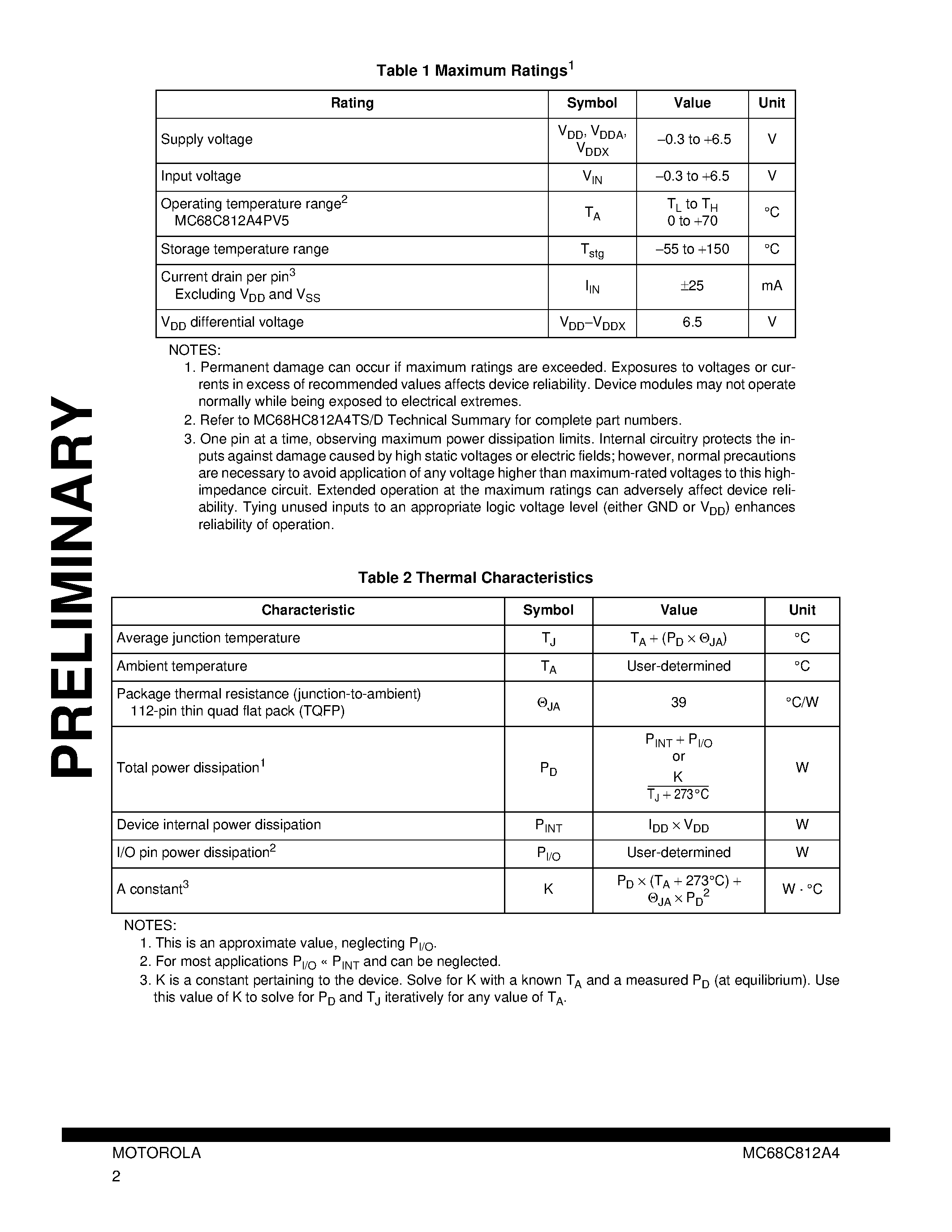 Даташит на микросхему XC68HC812A4 страница 2 Даташит XC68HC812A4 - Technical Suppliment Document Covering The 3 V Version of The 812A4 страница 2