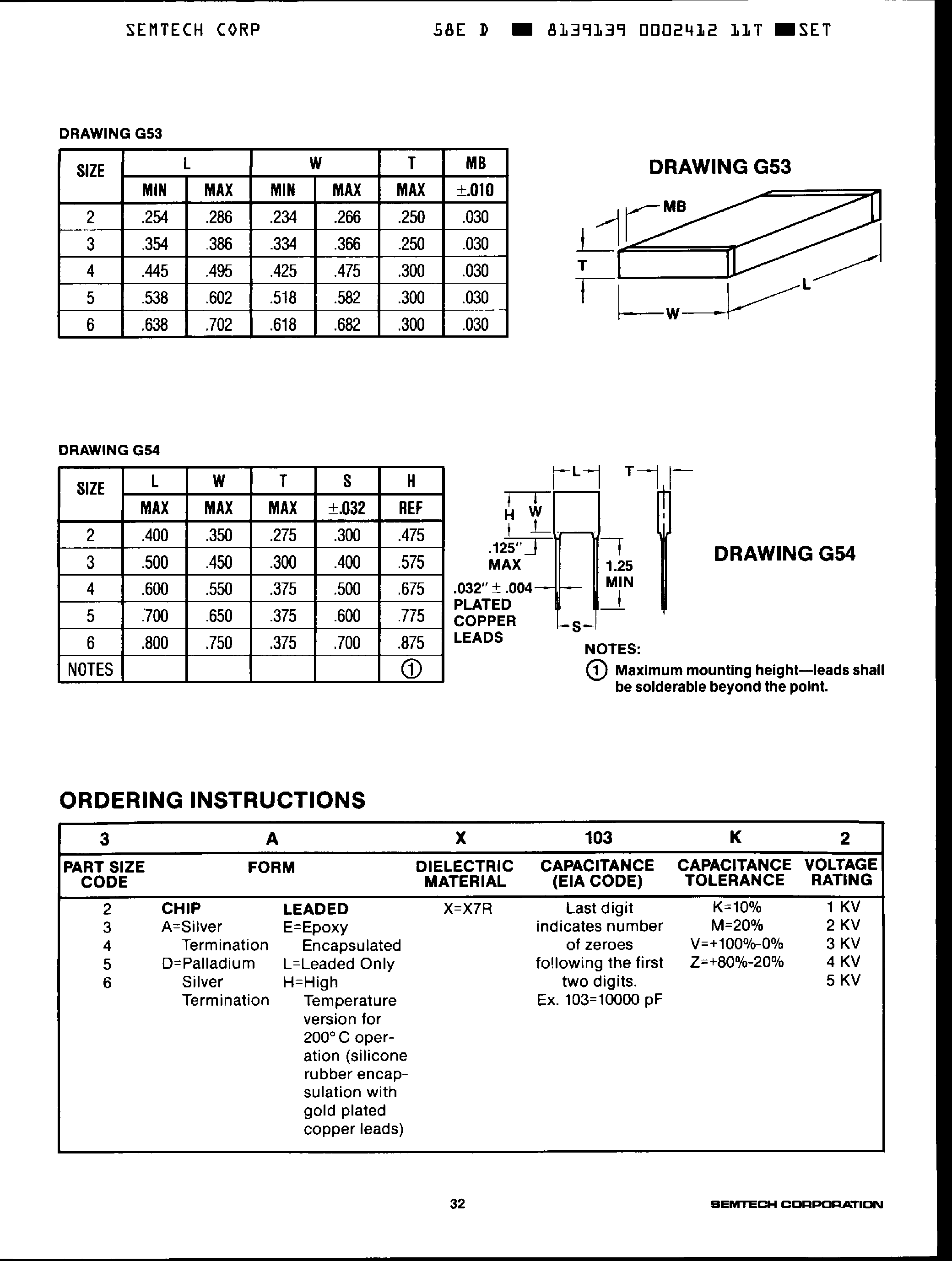 Datasheet 2EX103K1 page 2 Datasheet 2EX103K1 - High Voltage Capacitors Monolithic Ceramic Type page 2