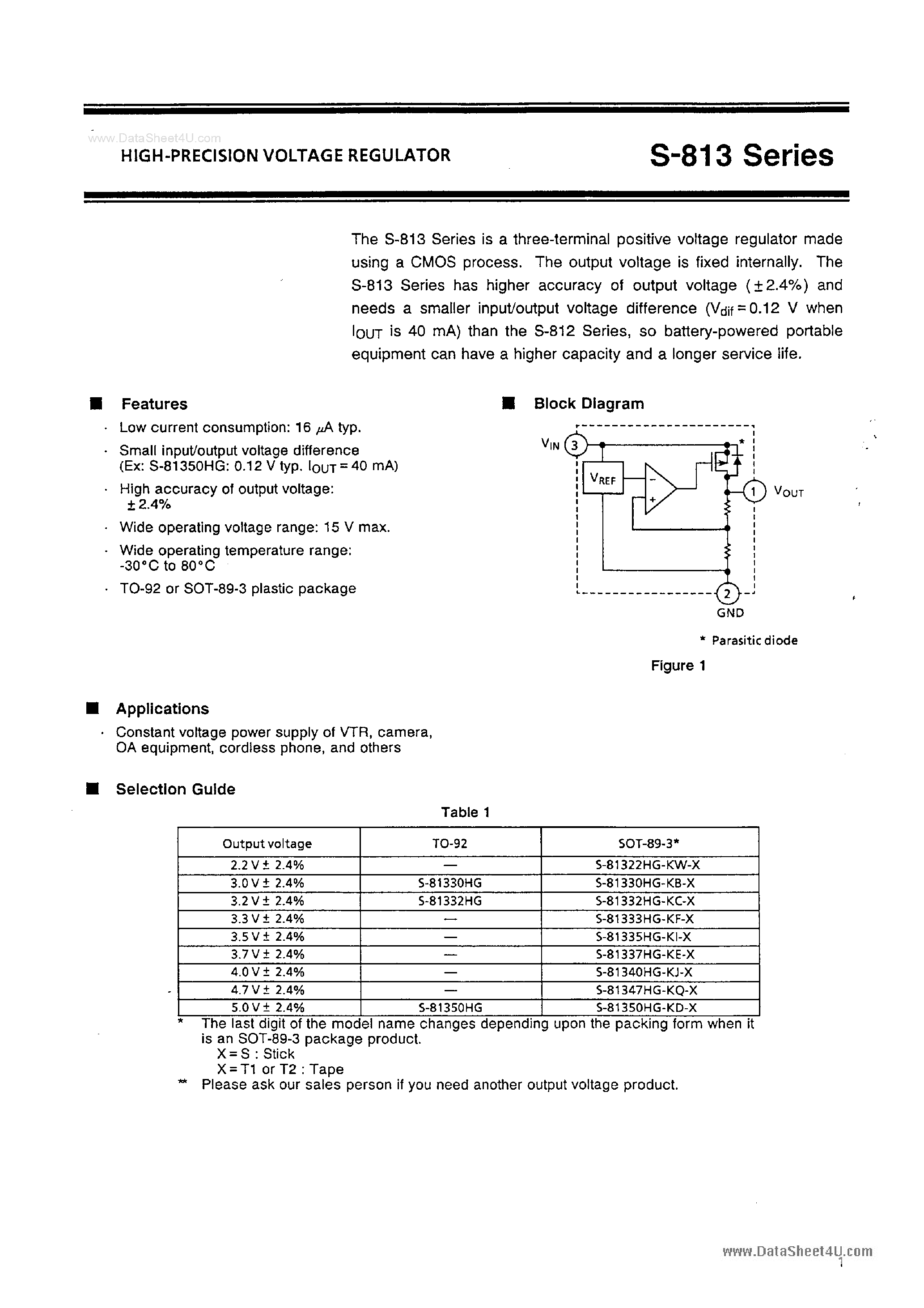 Datasheet S81350 - Search -----> S-813 page 2