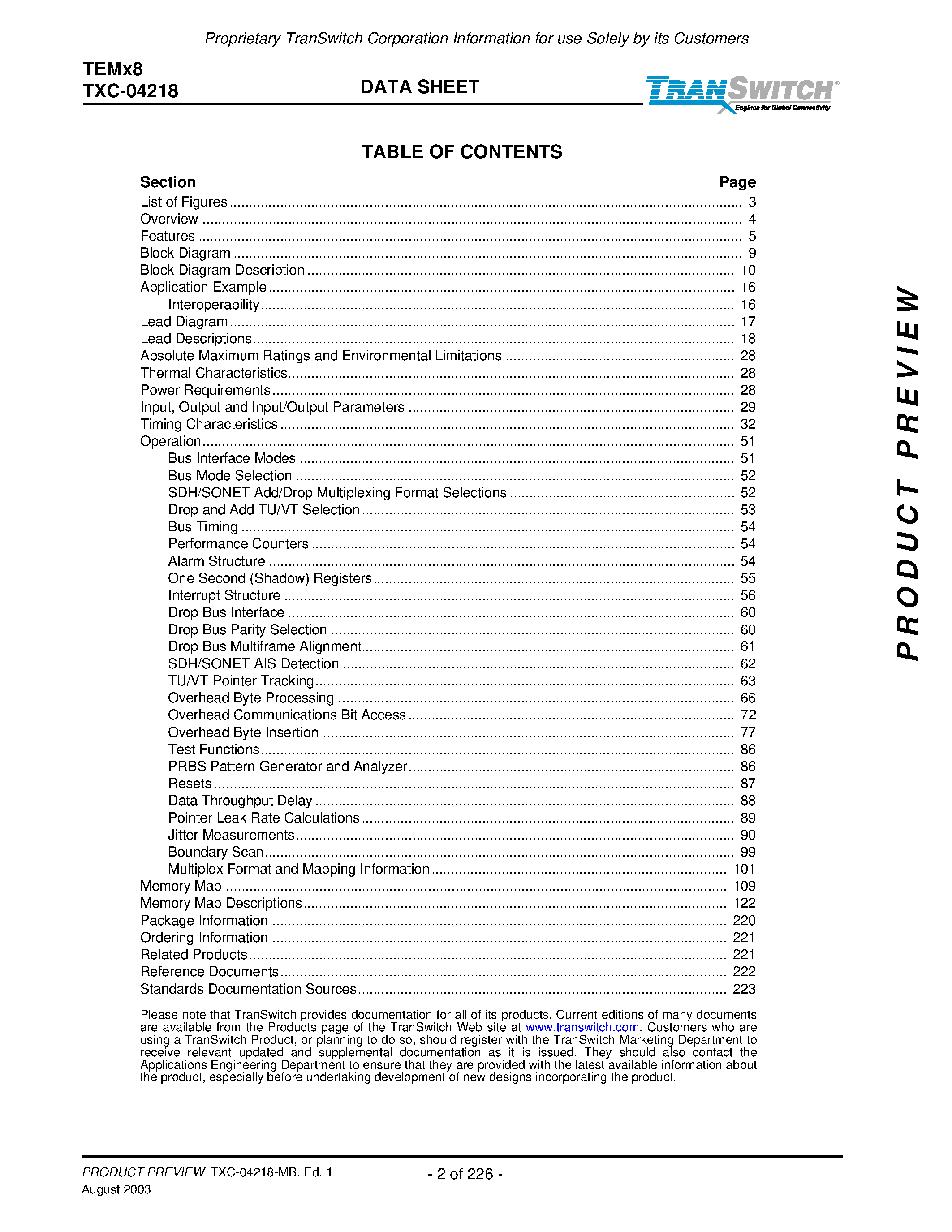 Даташит TXC-04218 - 8-Channel Dual Bus Mapper страница 2