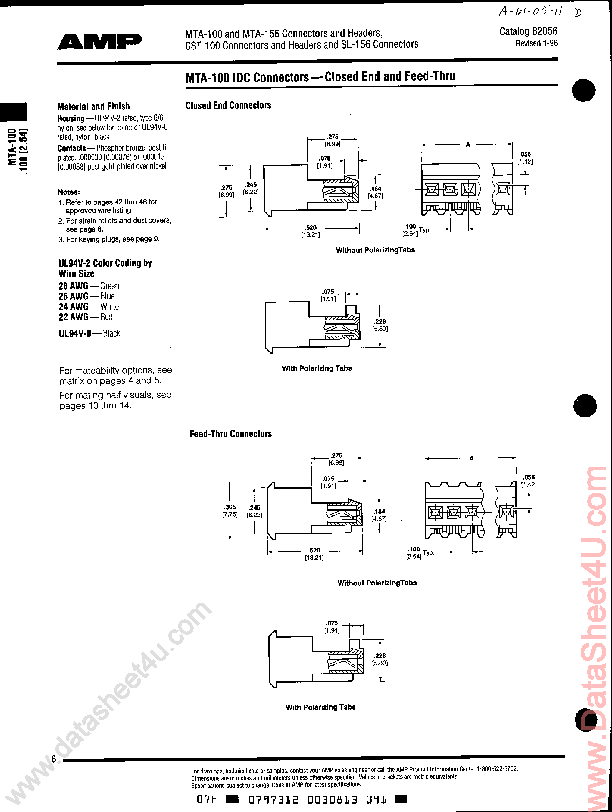 Даташит 643816-xx - HEADER CONNECTOR страница 1