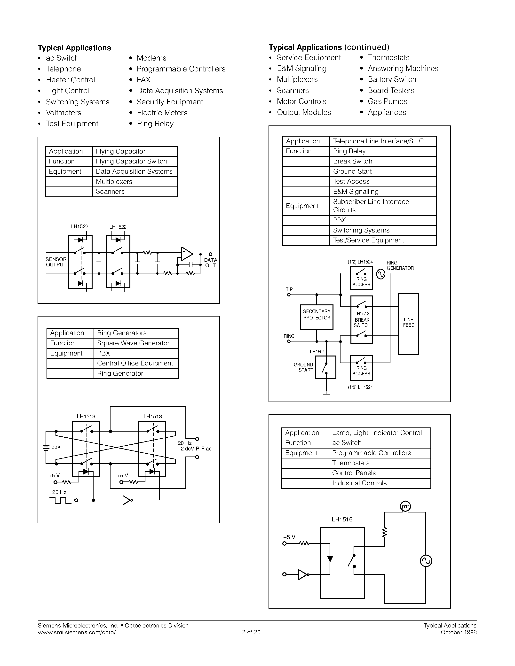 Даташит LH1500-AT - High Voltage Solid State Relays страница 2