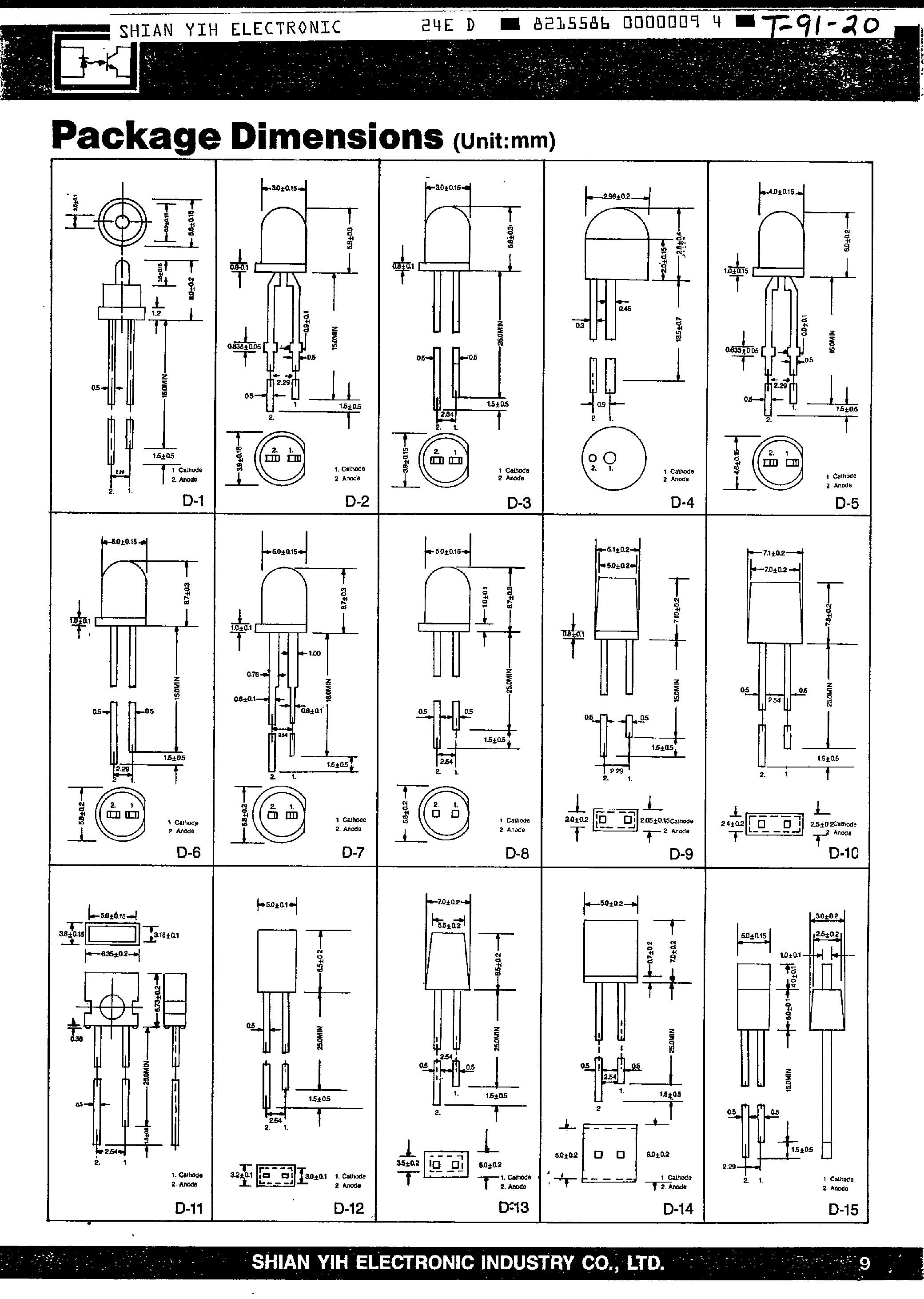 Datasheet SY-74PT page 2 Datasheet SY-74PT - Photo Transistors page 2