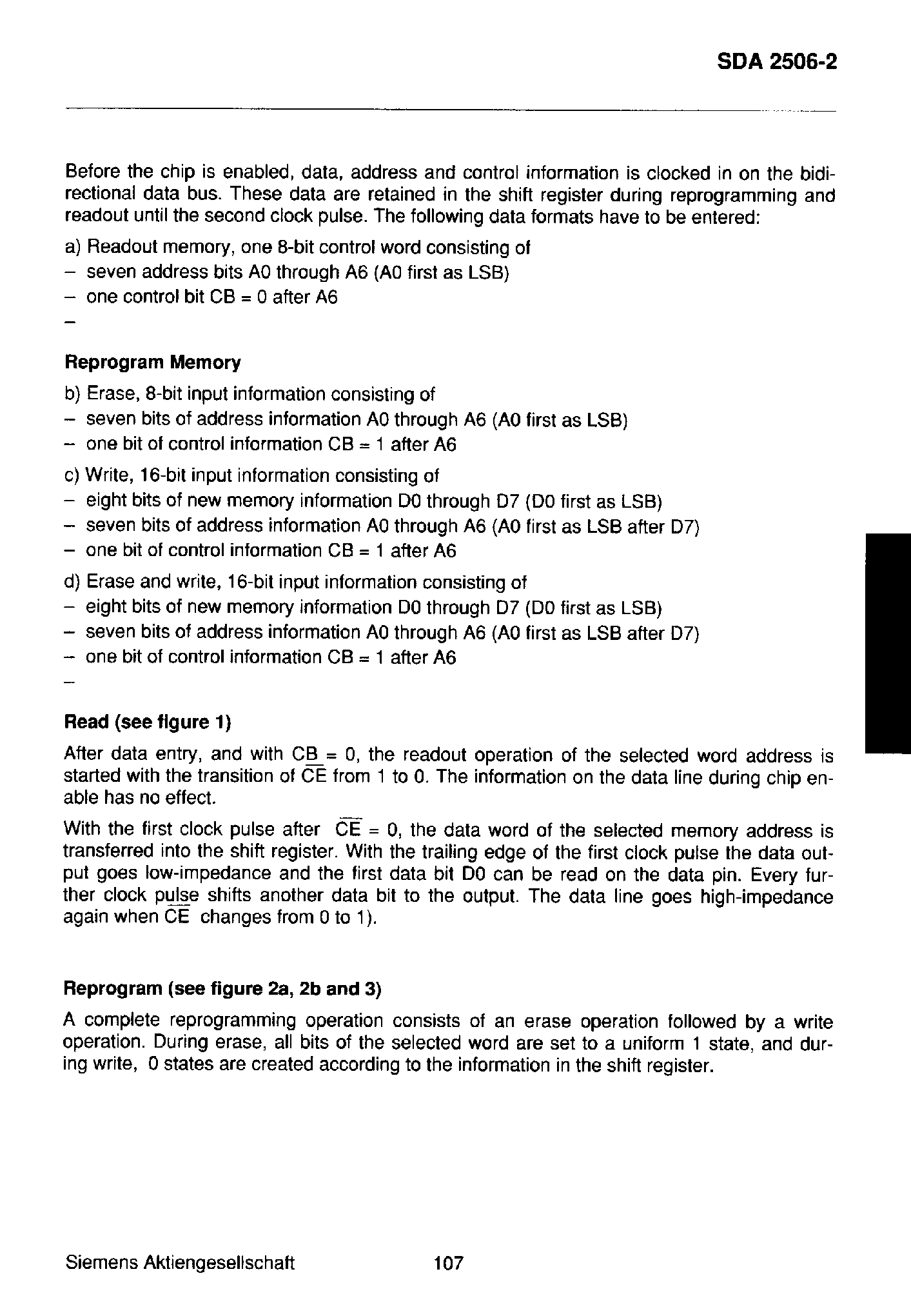 Datasheet SDA2506-2 - Nonvolatile Memory 1K-Bit EPROM page 2