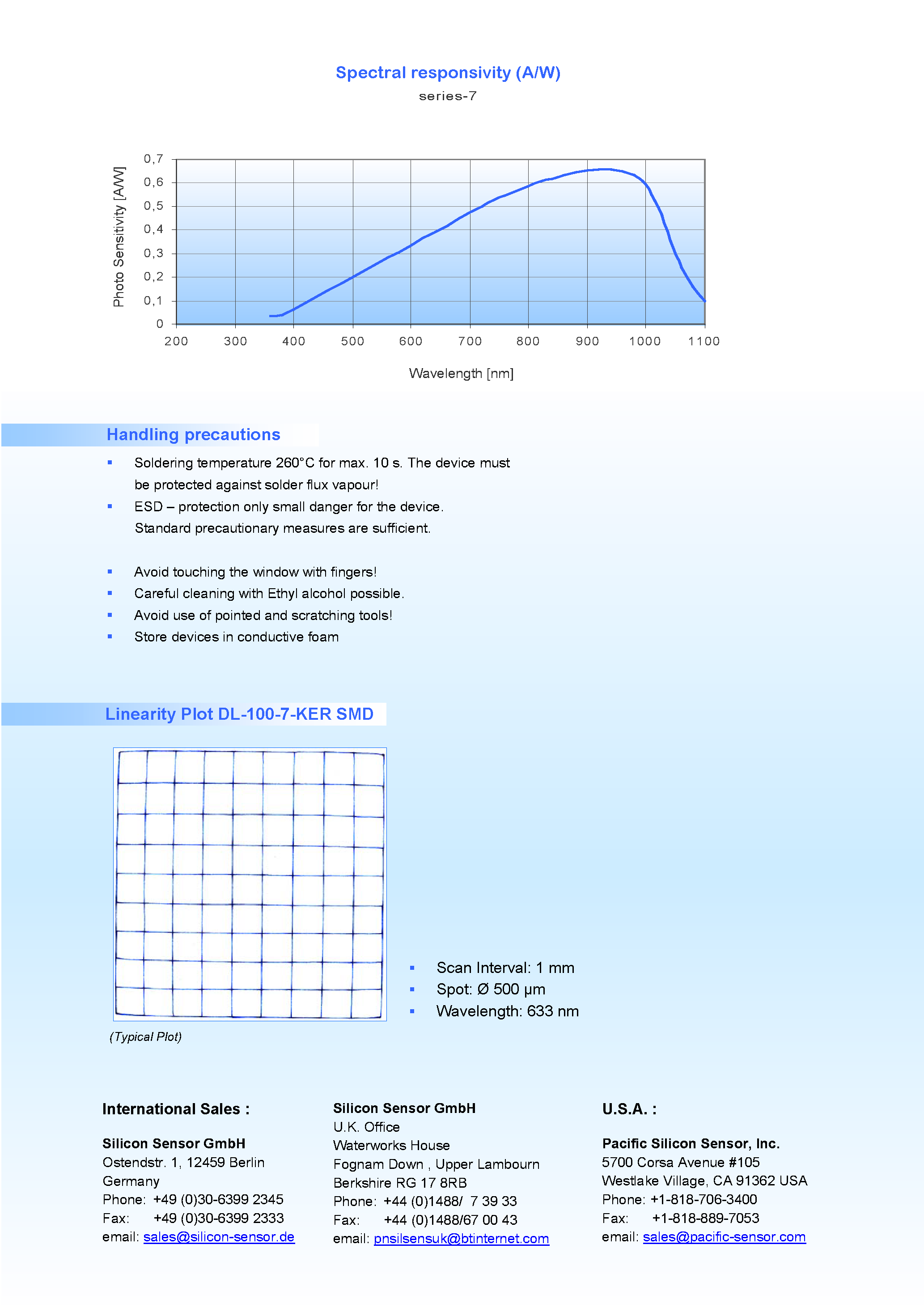 Datasheet DL-100-7-KERSMD page 2 Datasheet DL-100-7-KERSMD - Photo Diodes page 2