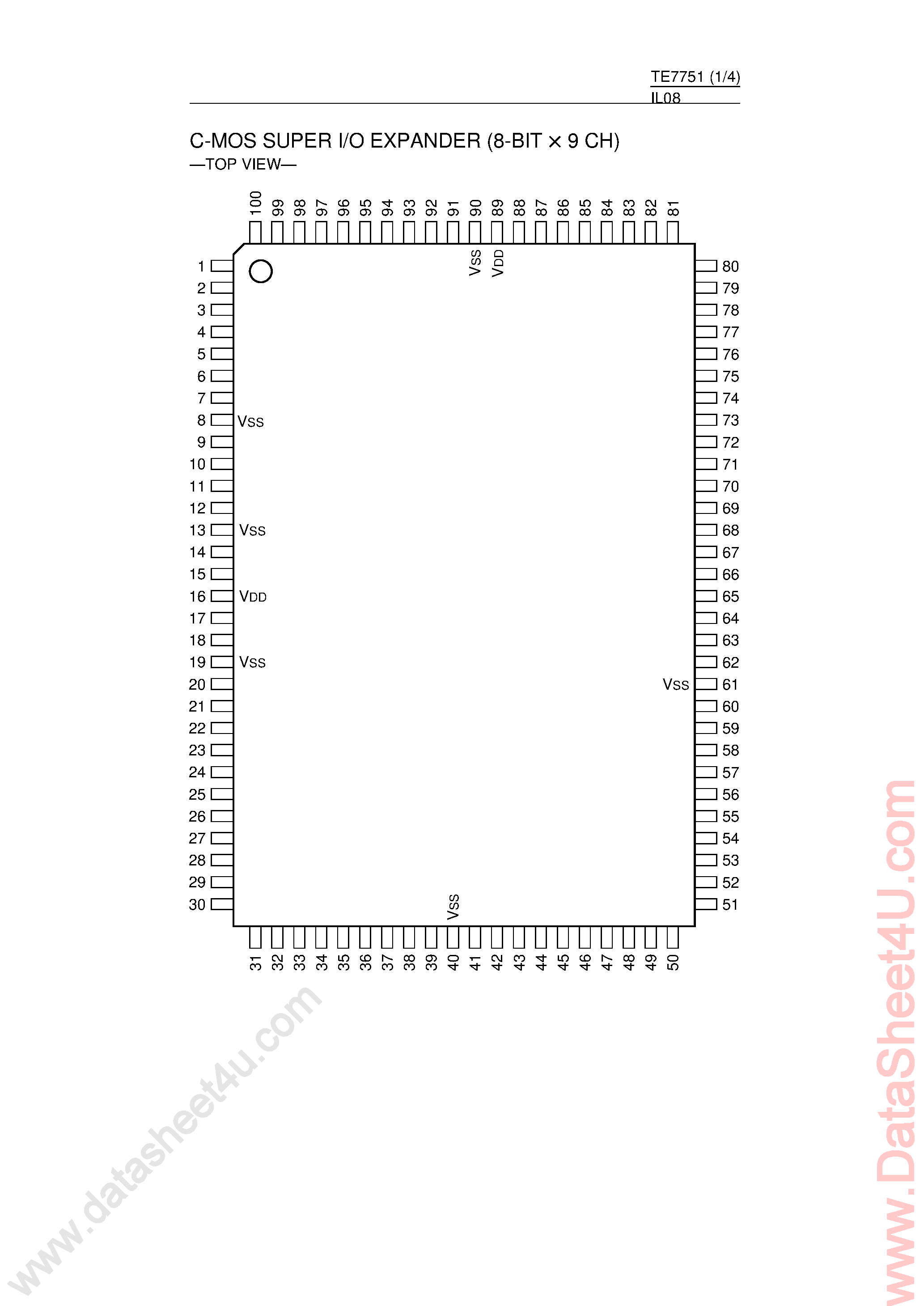 Даташит TE7751 - CMOS Super I/O Expander страница 1
