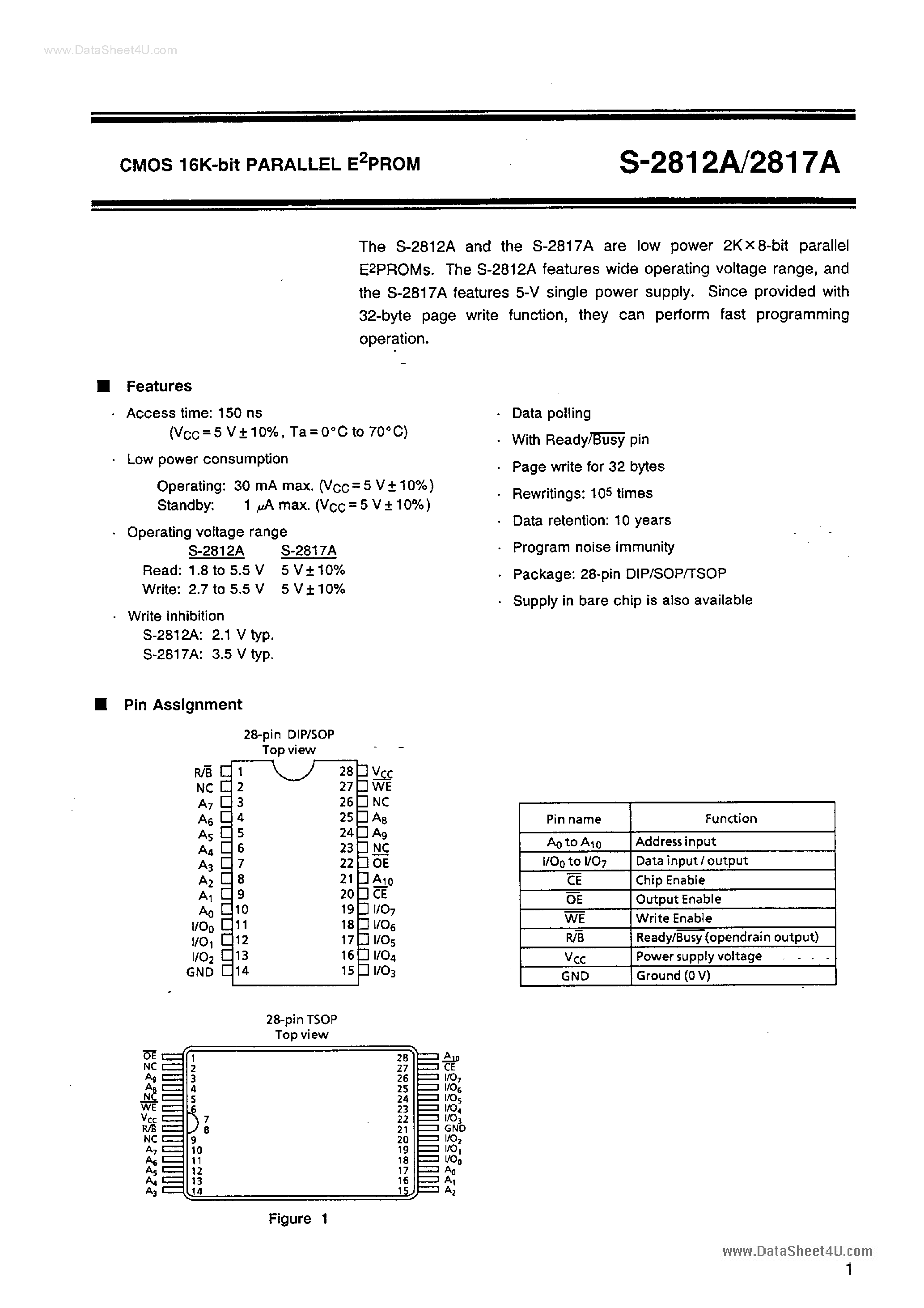 Datasheet S2817A150 - Search -----> S-2817A150 page 2