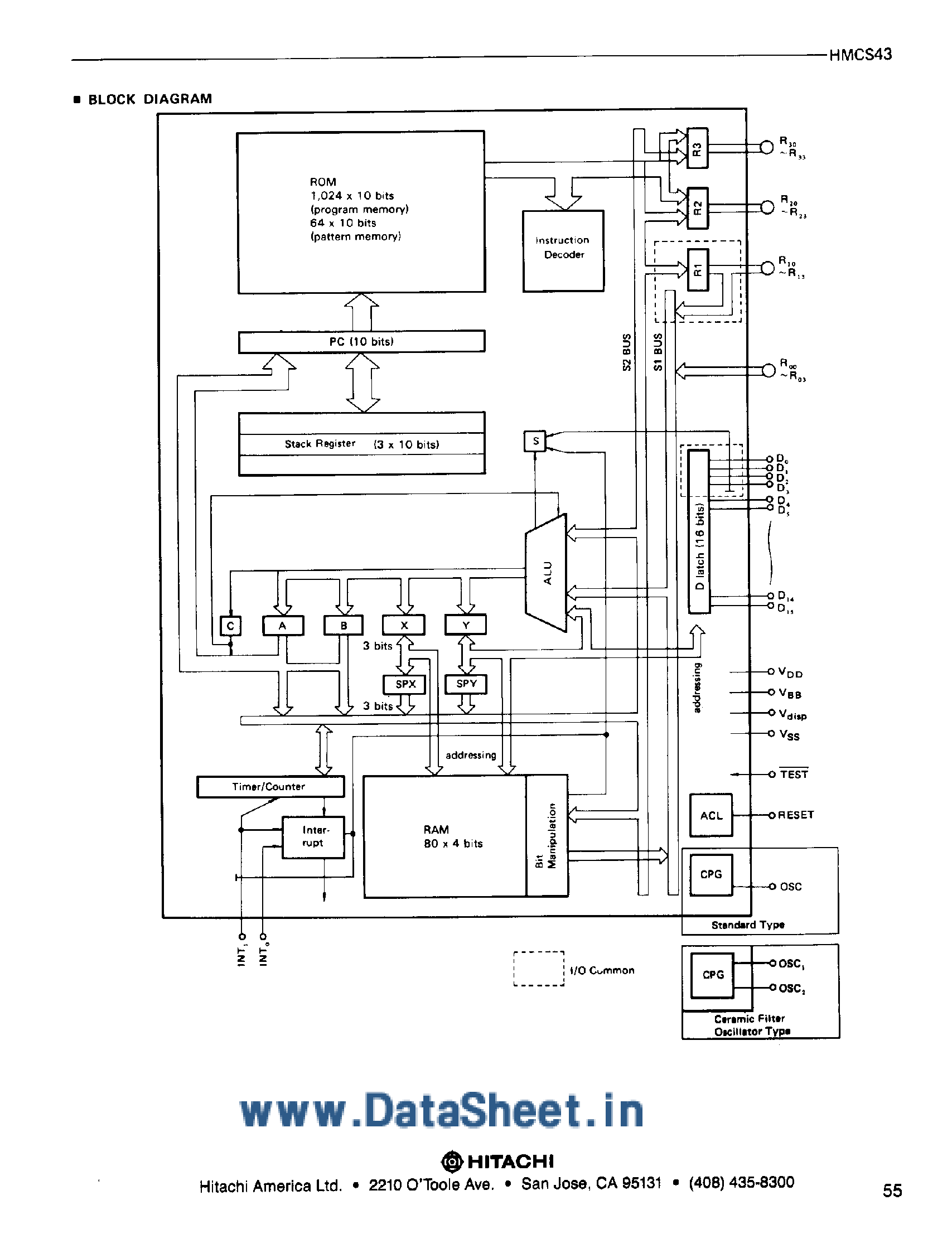 Даташит HD38750 - (HD38750 / HD38755) PMOS 4-Bit Microcomputer страница 2