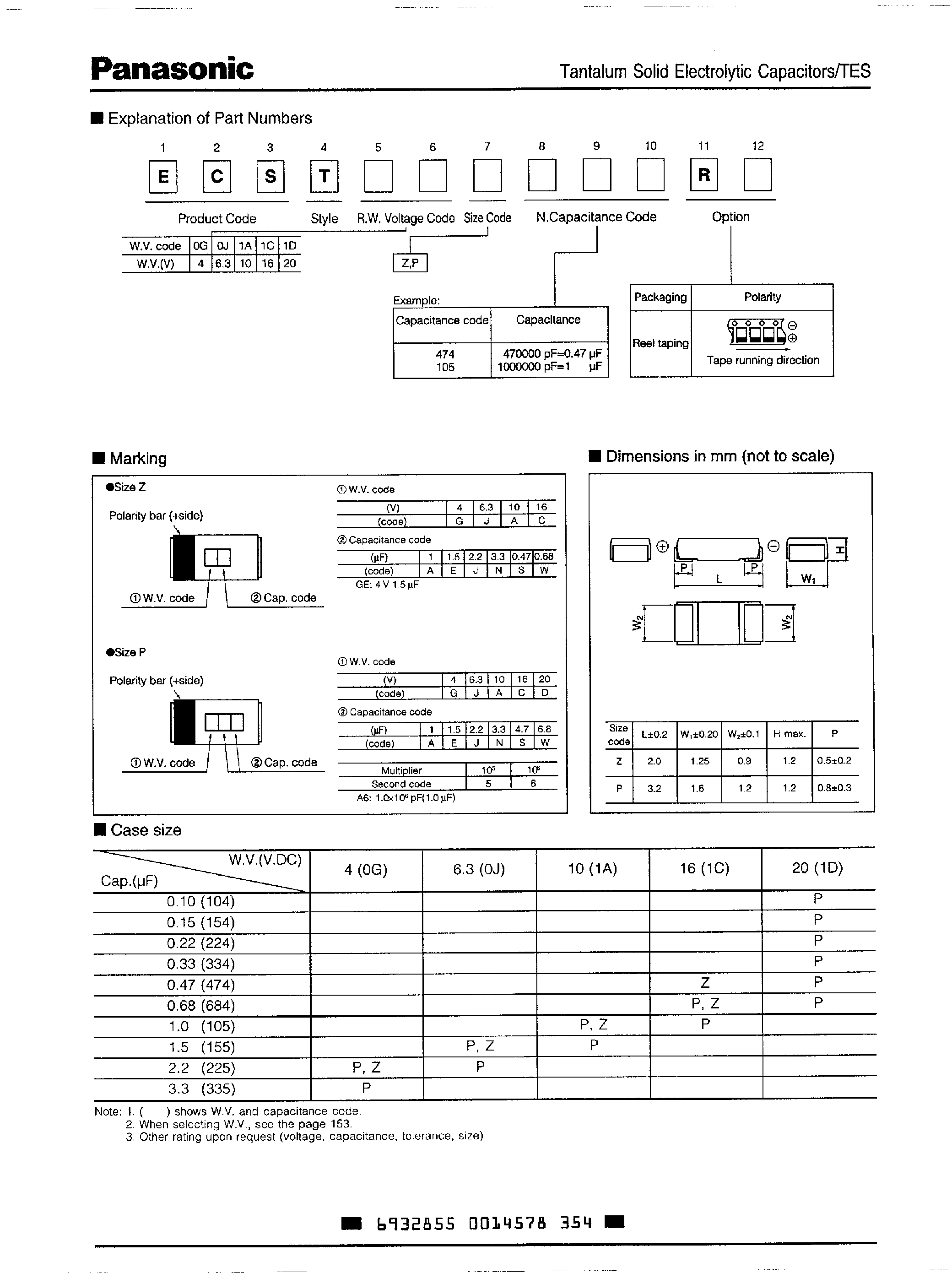 Datasheet ECS-Txxx - (ECS-T Series) Surface Mount Type Tantalum Solid Electrolytic Capacitors page 2