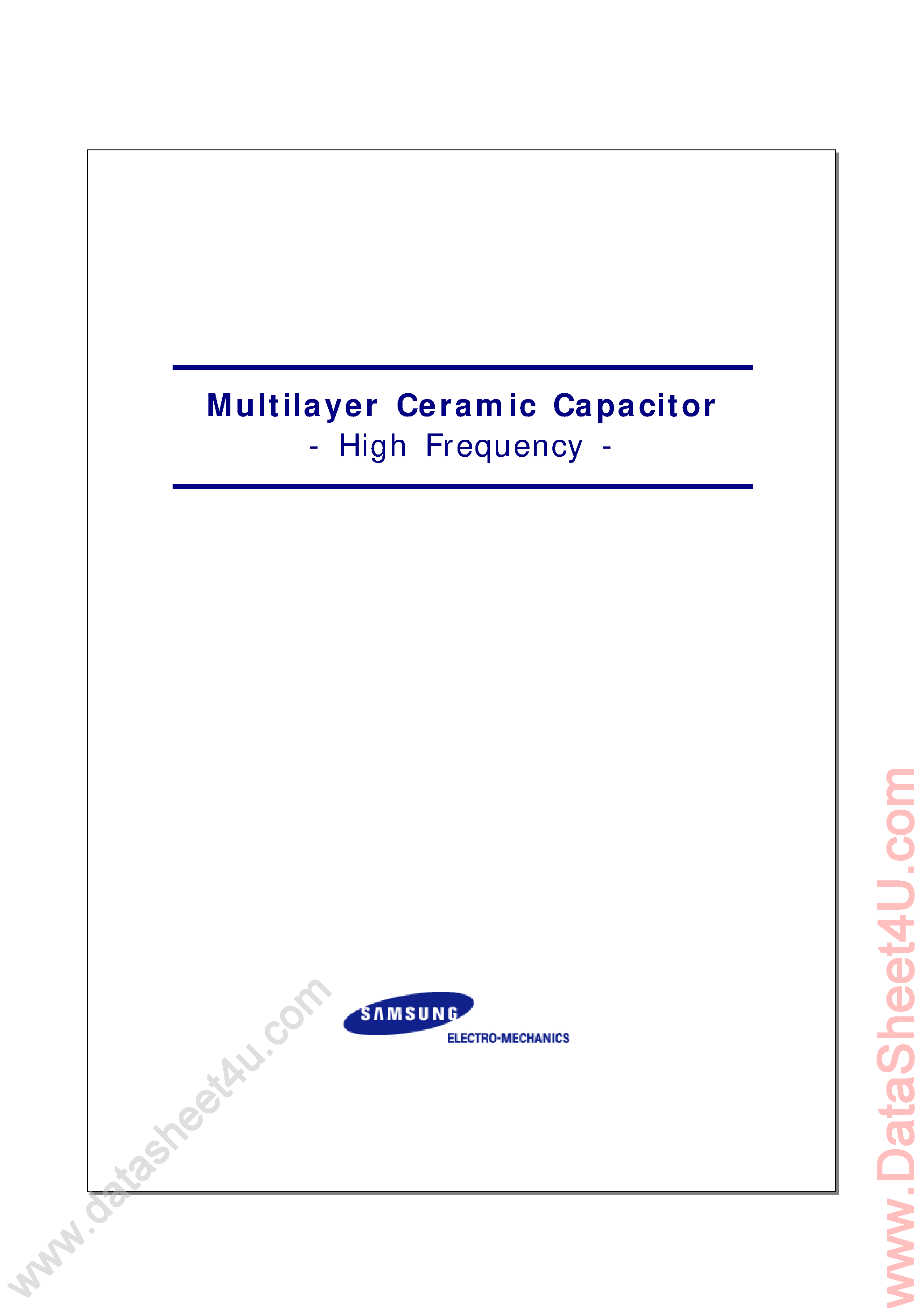 Даташит CL03Cxxxx - (CL Series) Multilayer Ceramic Capacitor страница 1