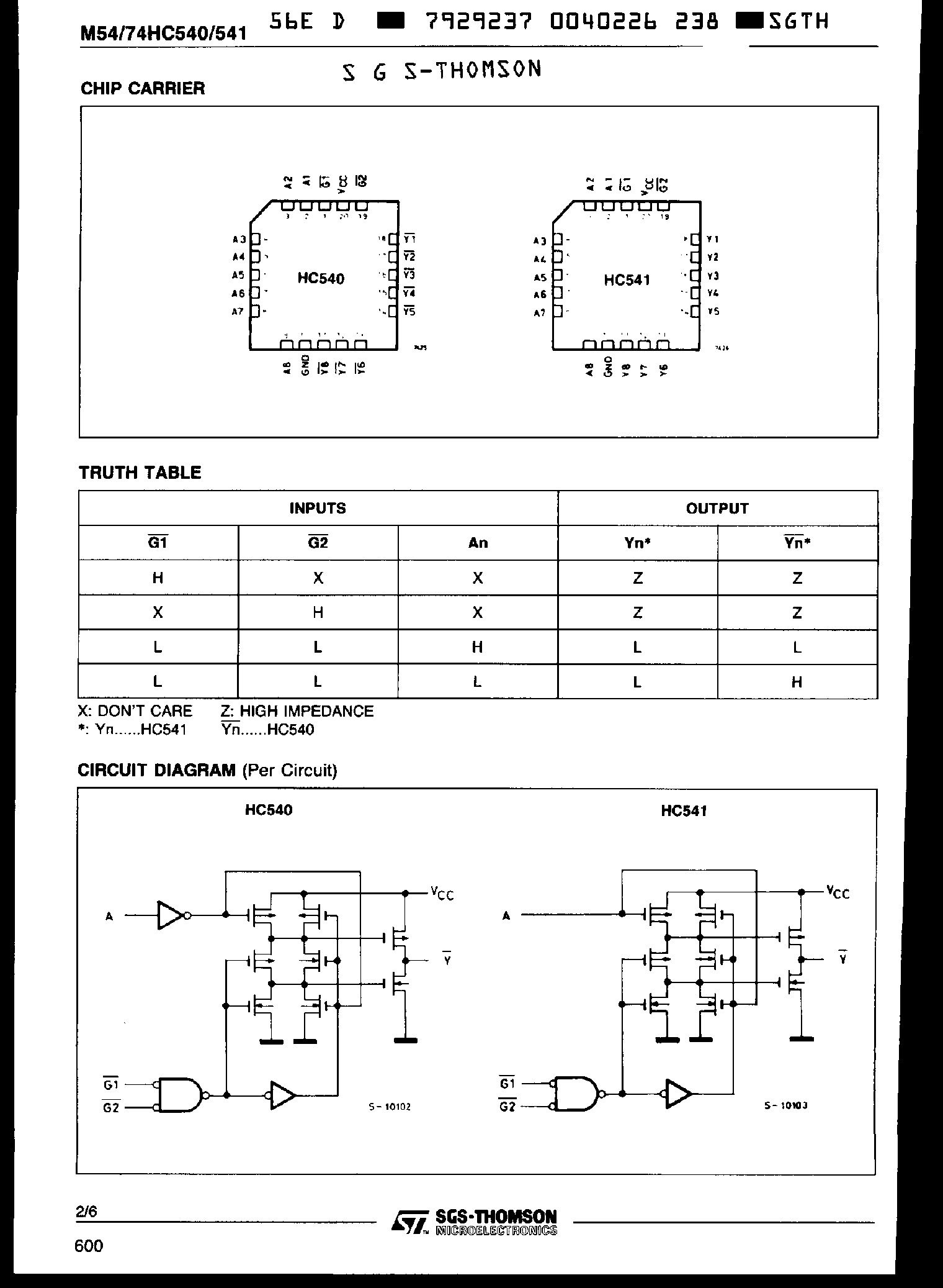 Даташит на микросхему 74HC540 страница 2 Даташит 74HC540 - (74HC540 / 74HC541) HC540 Octal Bus Buffer Inverting страница 2