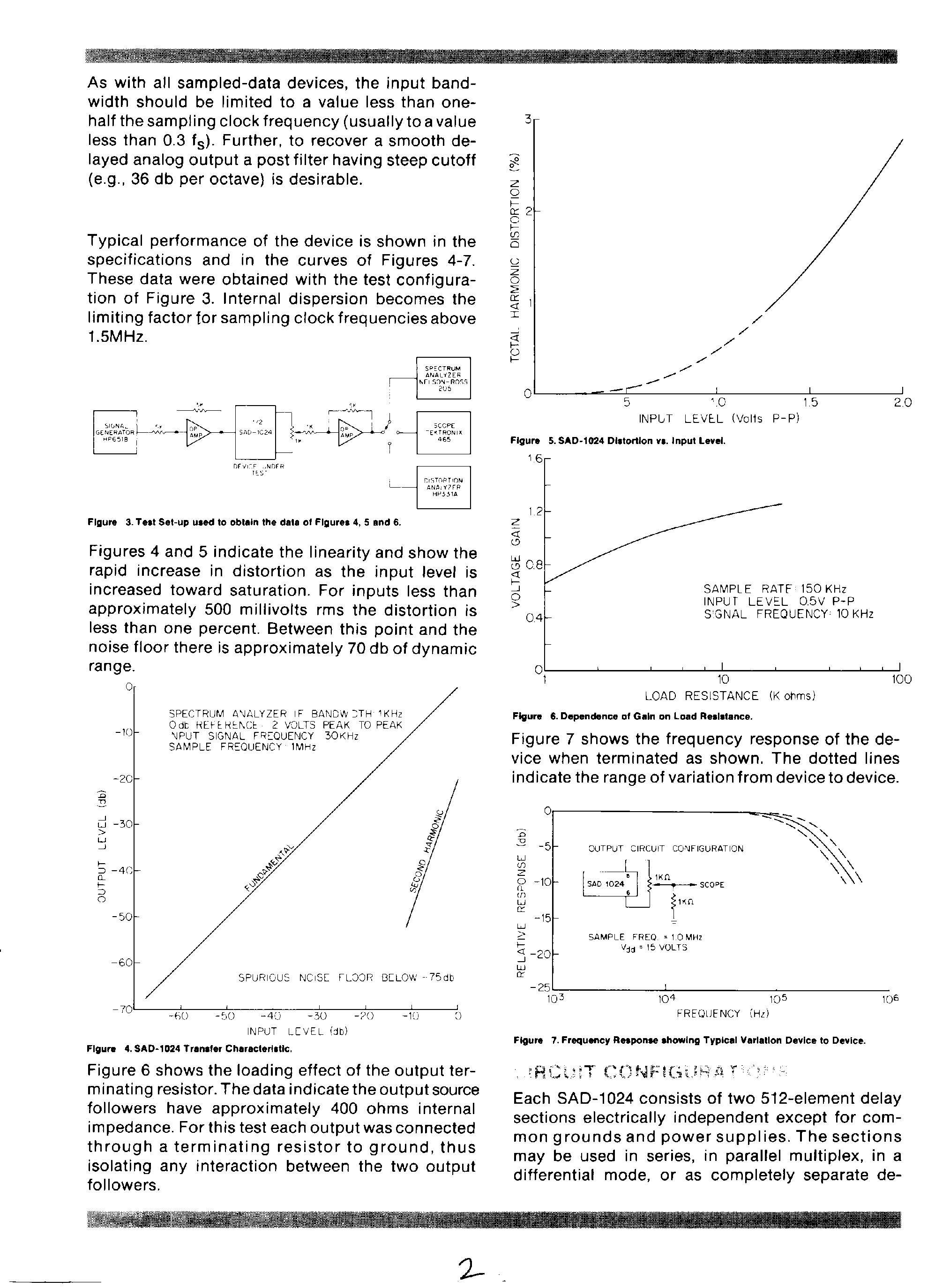 Datasheet SAD-1024 - (SAD1024 / SAD512) Dual Analog Delay Line page 2