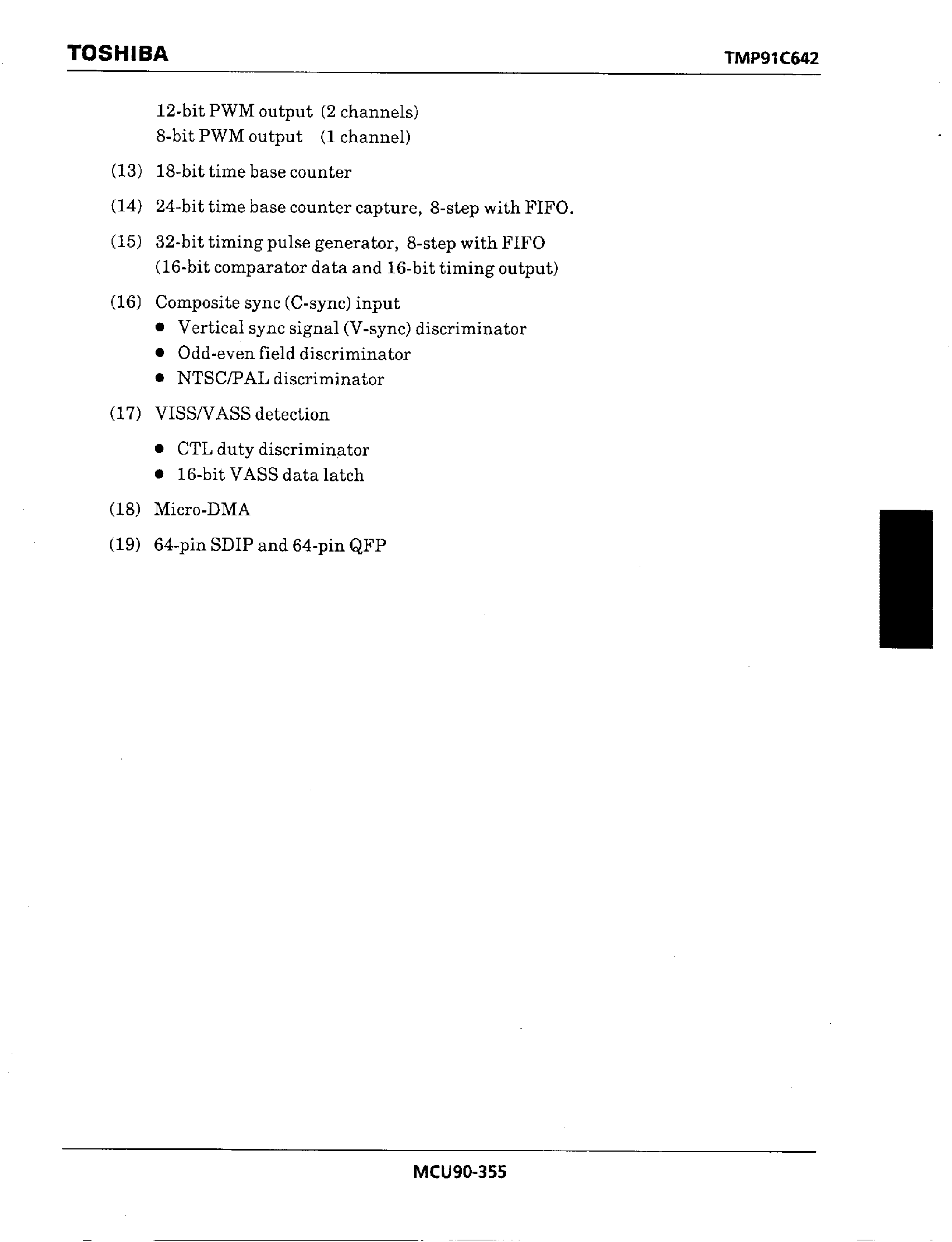 Datasheet TMP91C642 - CMOS 8-Bit Microcontrollers page 2