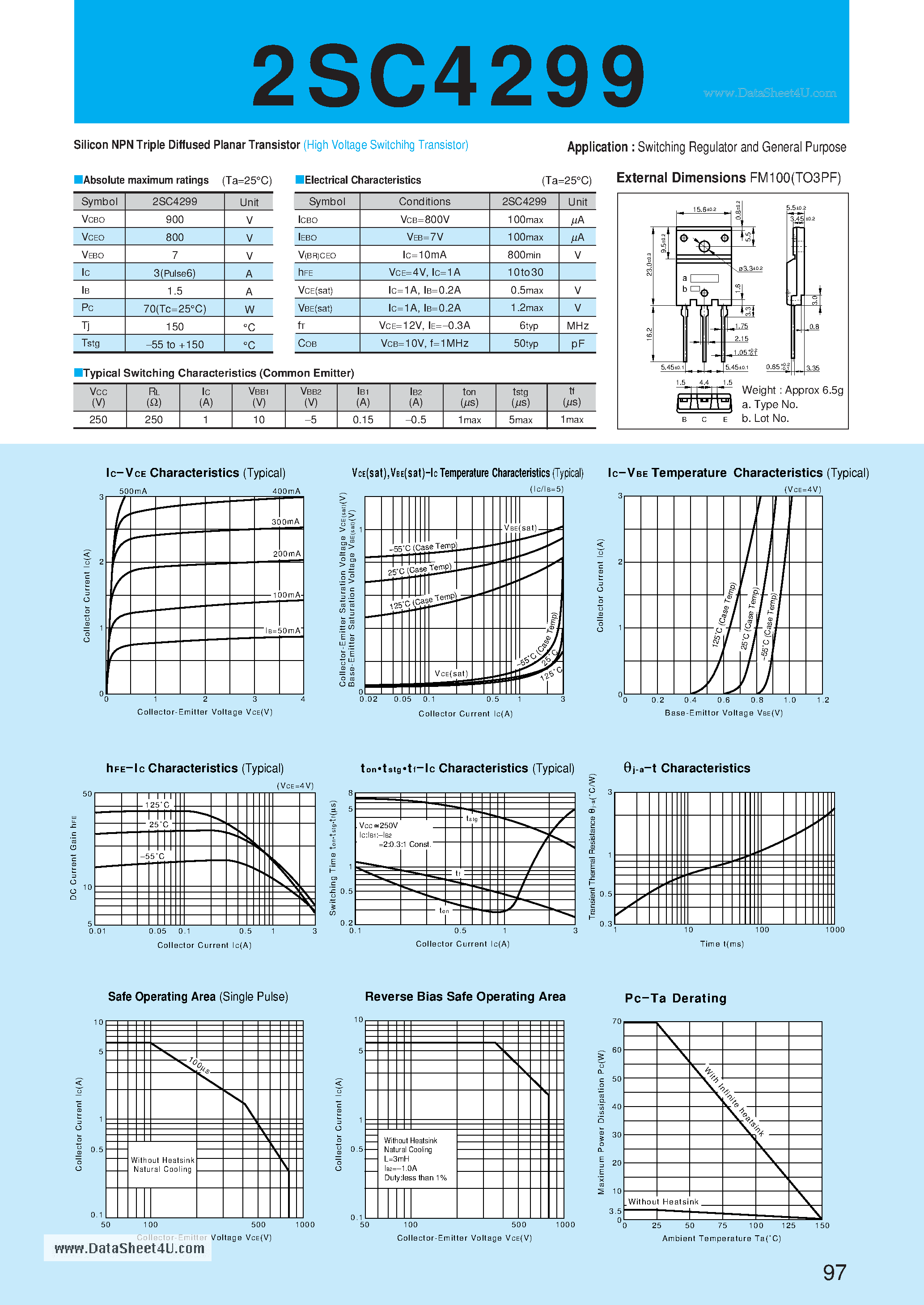 Datasheet C4299 page 1 Datasheet C4299 - Search -----> 2SC4299 page 1