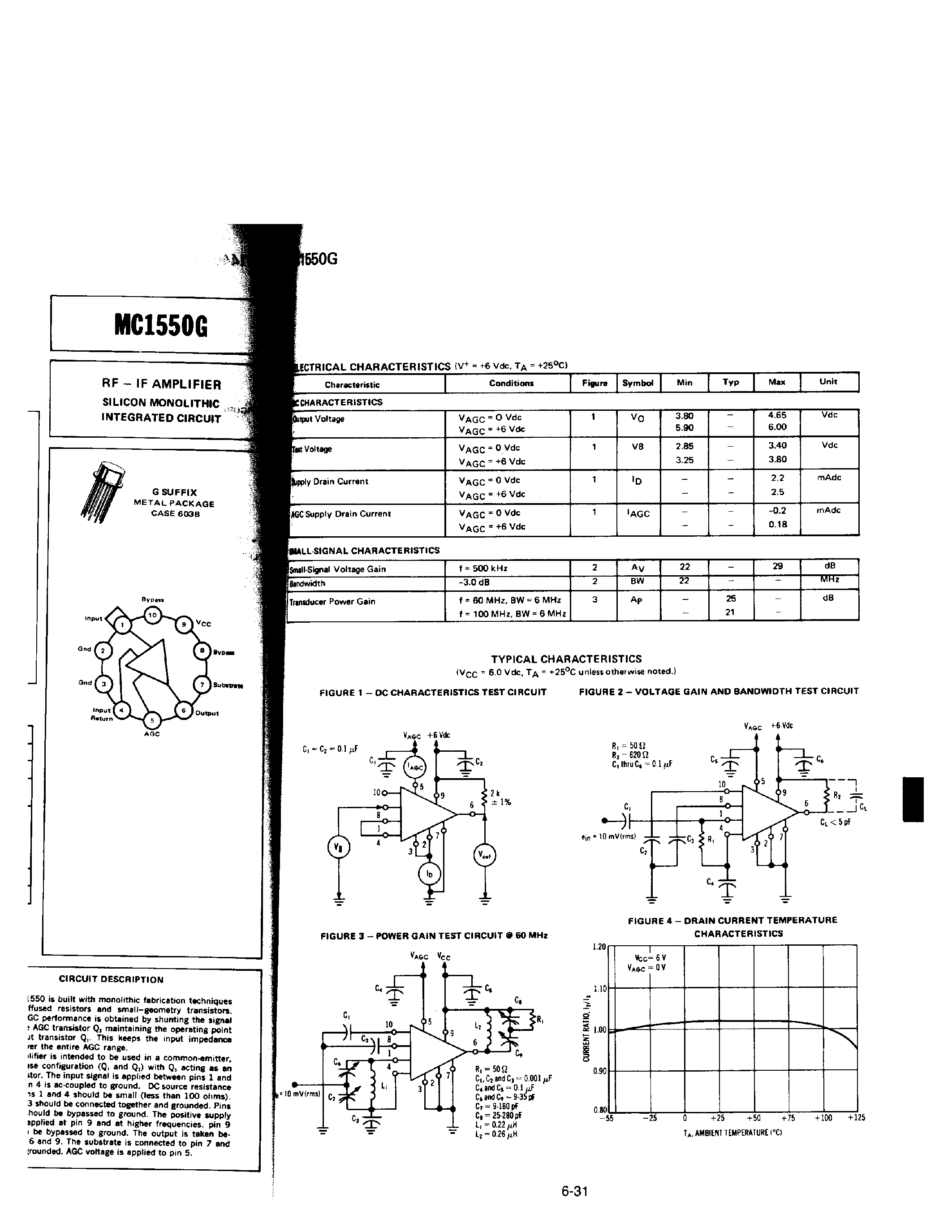 Даташит на микросхему MC1550G страница 2 Даташит MC1550G - RF - IF Amplifier страница 2