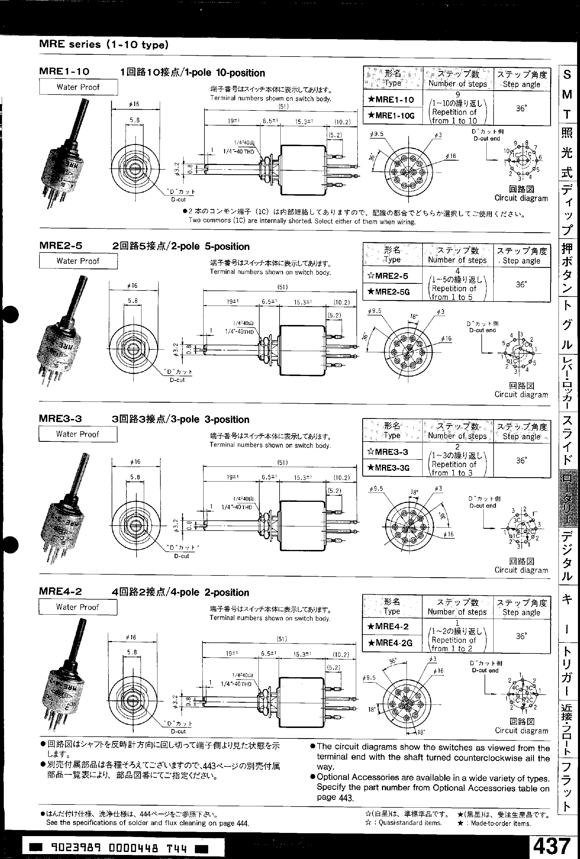 Datasheet MRE1-10 - (MRE Series) ROTARY SWITCH page 2