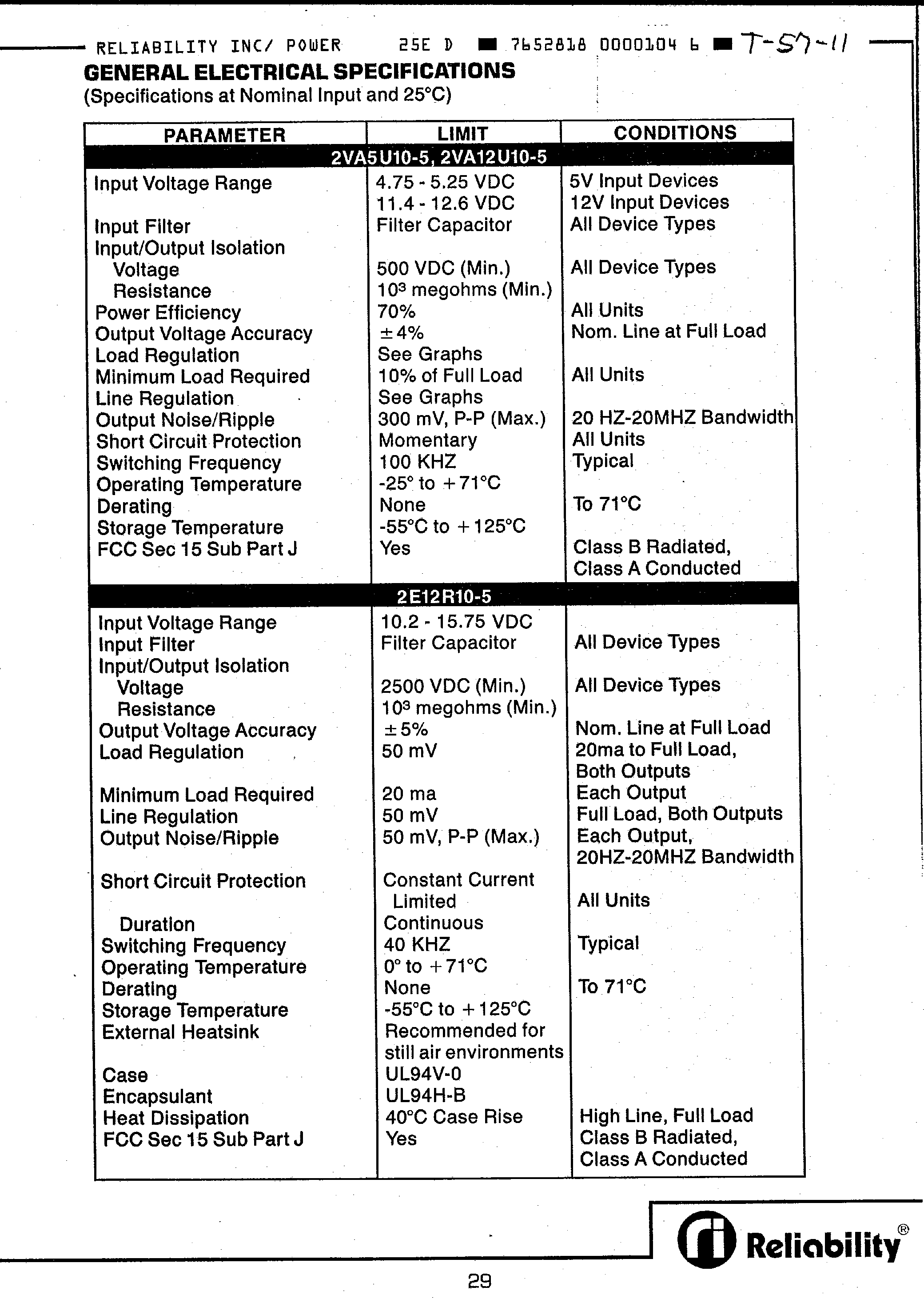 Datasheet 2E12R10-5 page 2 Datasheet 2E12R10-5 - Analog IC page 2