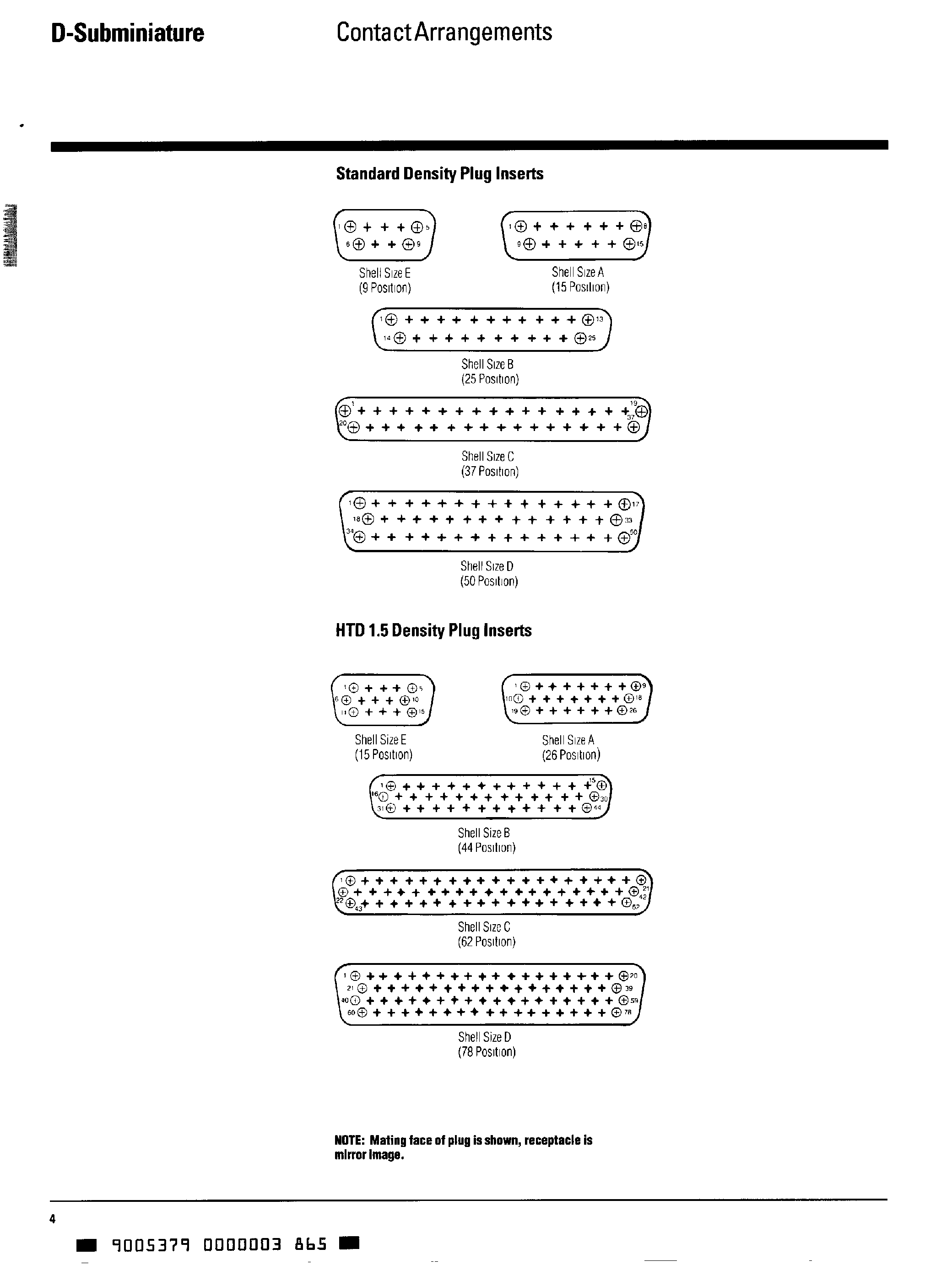 Datasheet M24308 page 2 Datasheet M24308 - (M24308 Series) D-Subminiature Military Metal Shell page 2