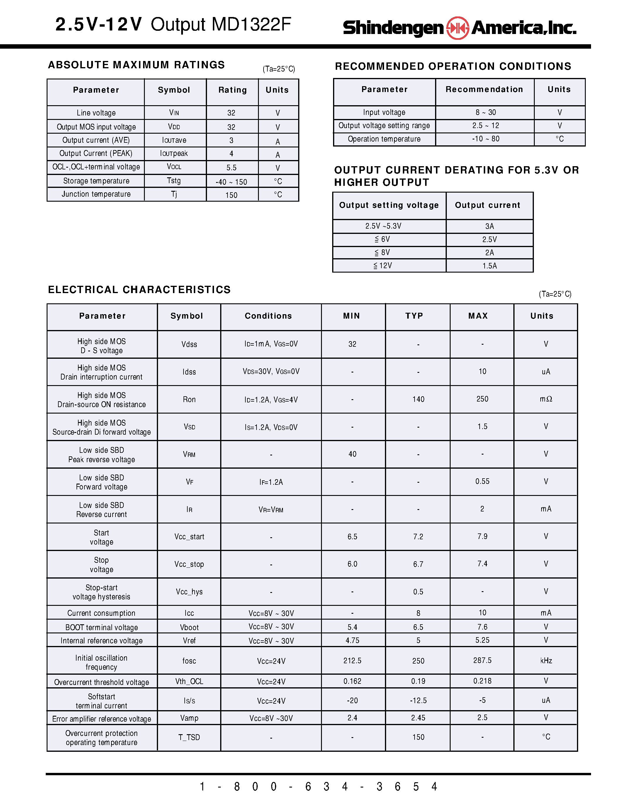Datasheet MD1332F - High-Efficiency Step Down DC-DC Converter Power Integrated Circuit page 2