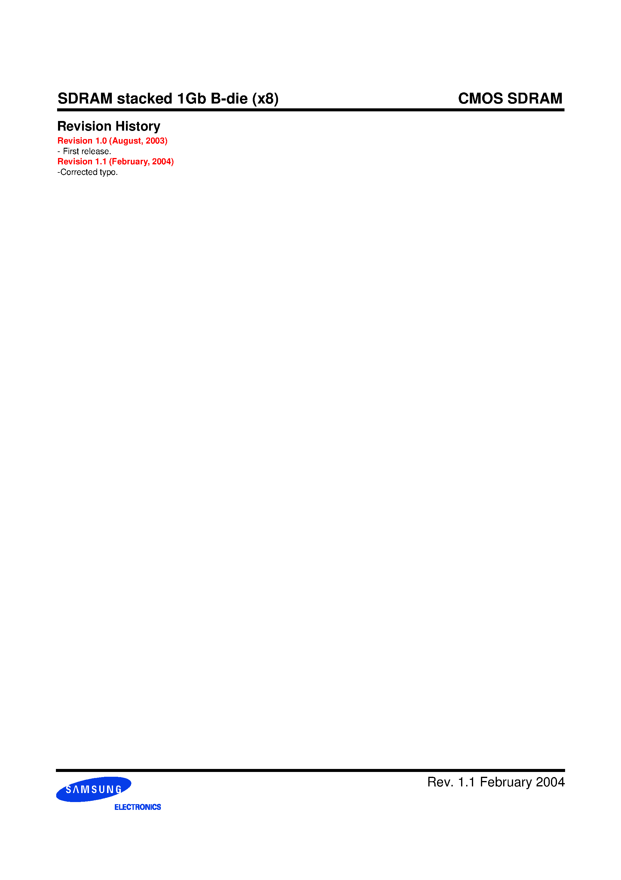 Даташит K4S1G0732B-TC75 - SDRAM stacked 1Gb B-die страница 2