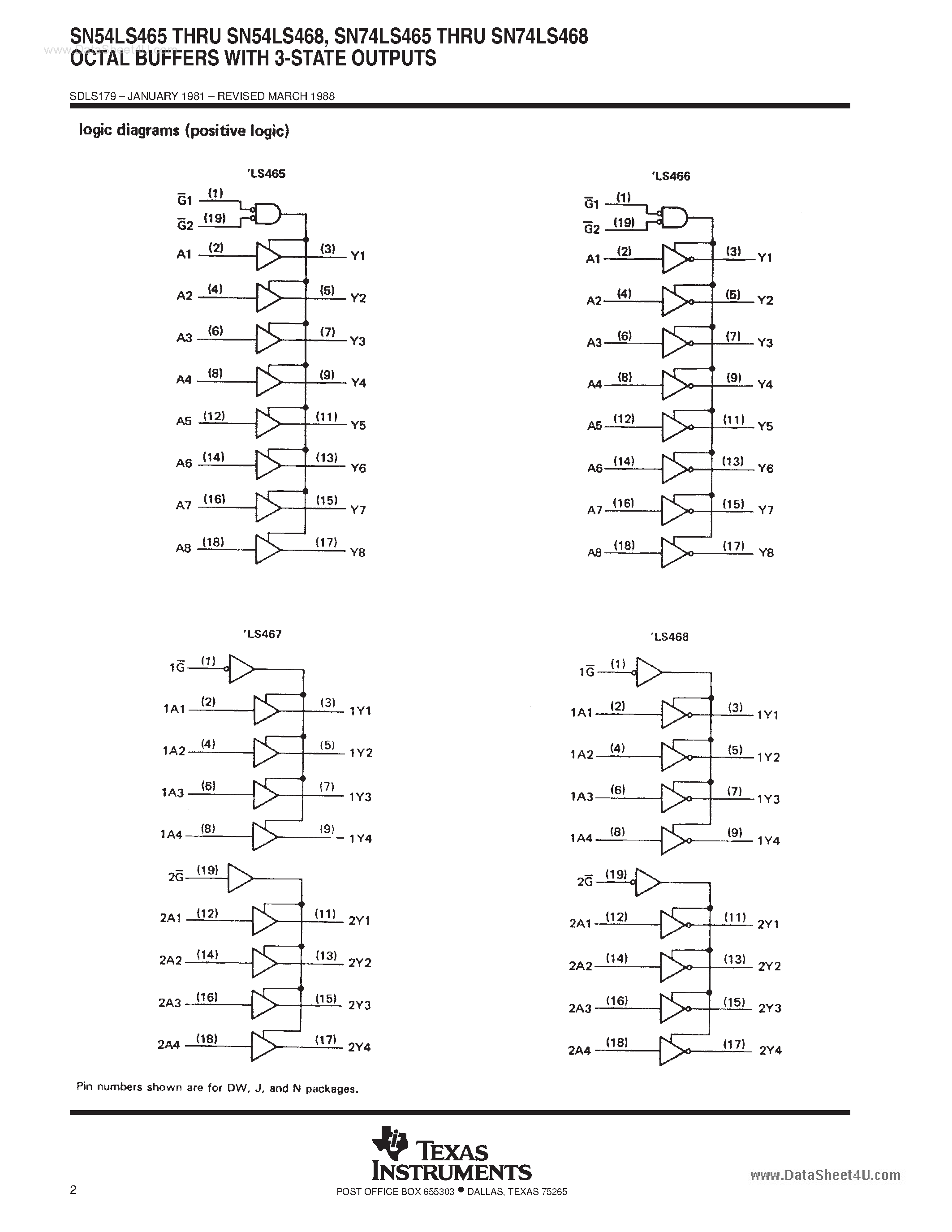 Datasheet 74LS466 page 2 Datasheet 74LS466 - Search -----> SN74LS466 / DM74LS466 page 2