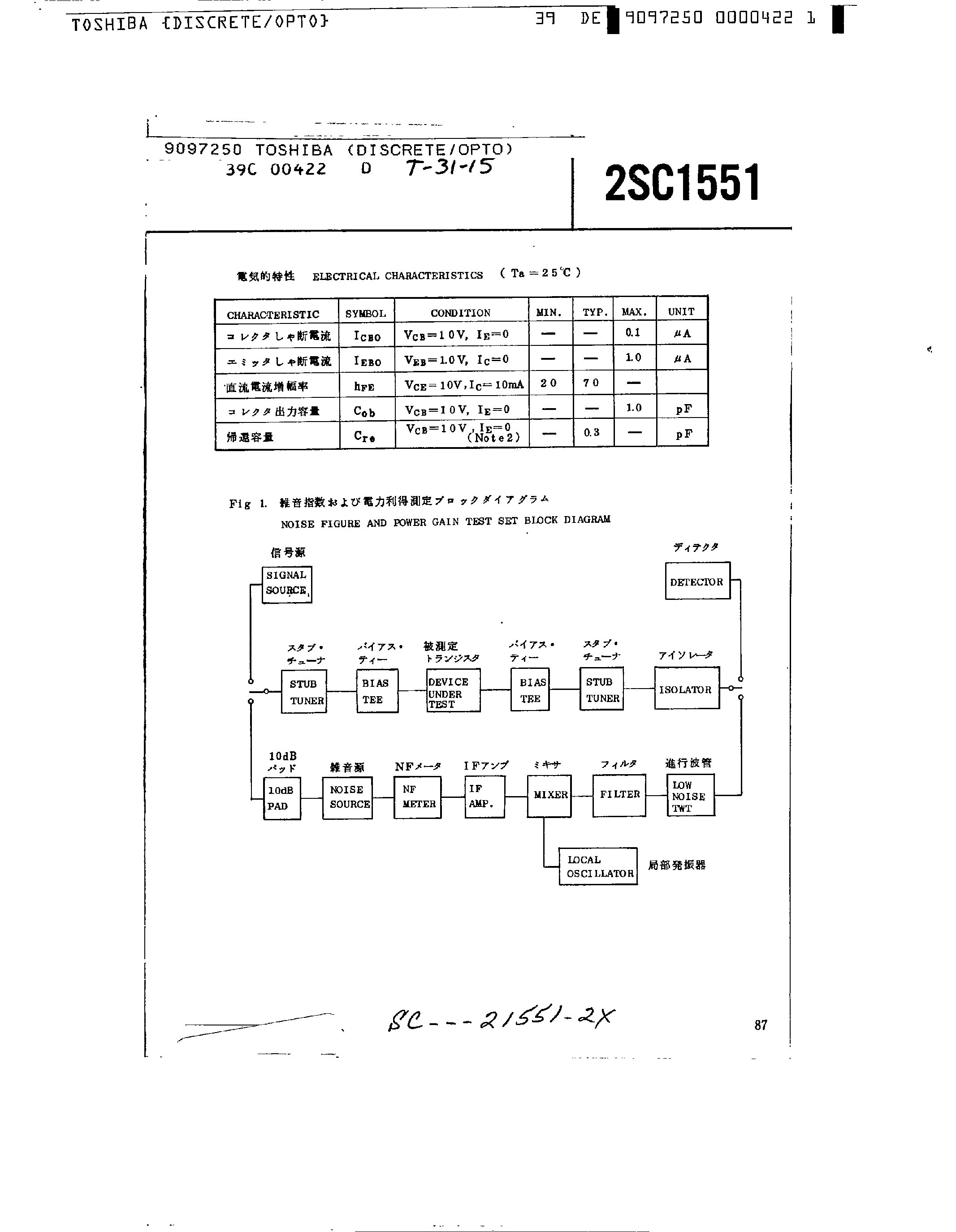 Datasheet 2SC1551 - Transistor page 2