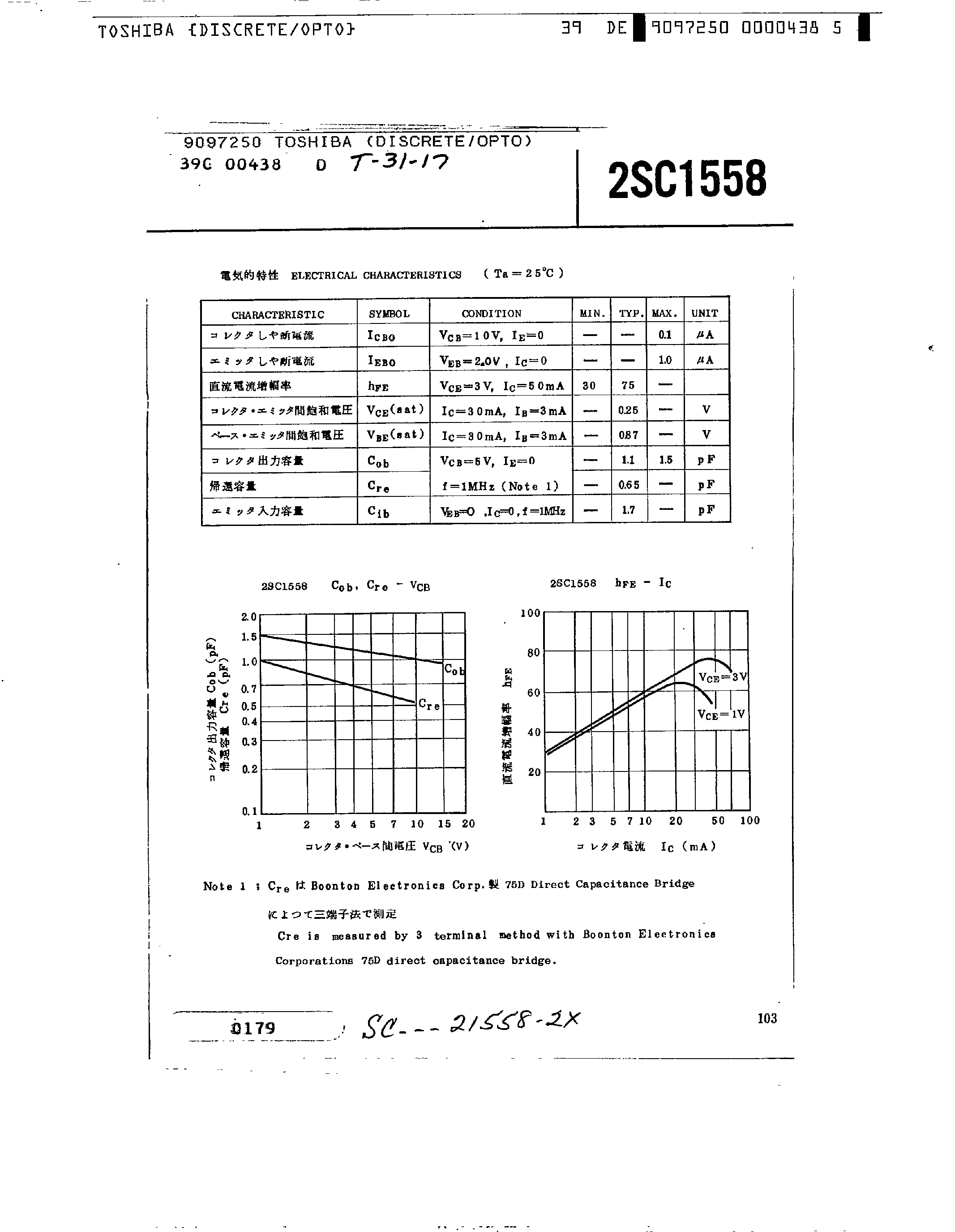 Datasheet 2SC1558 - Transistor page 2
