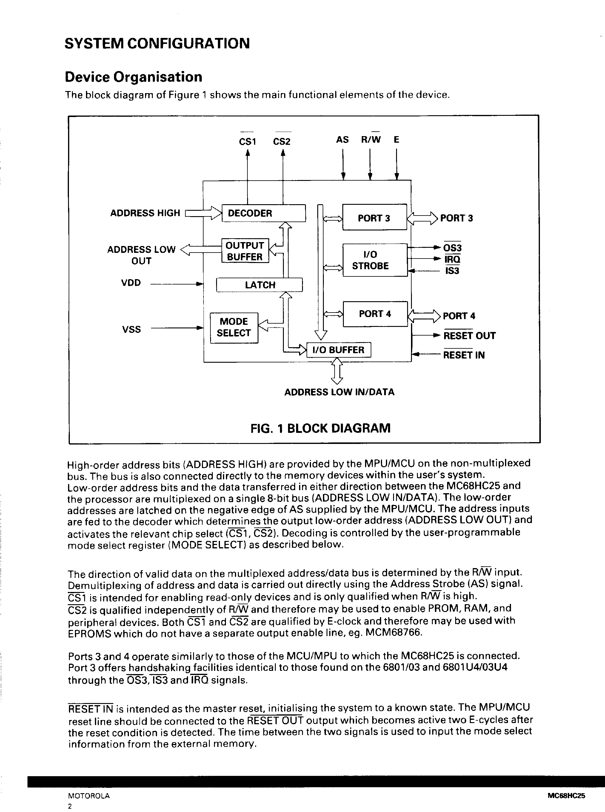 Даташит на микросхему MC68HC25 страница 2 Даташит MC68HC25 - I/O Expander страница 2