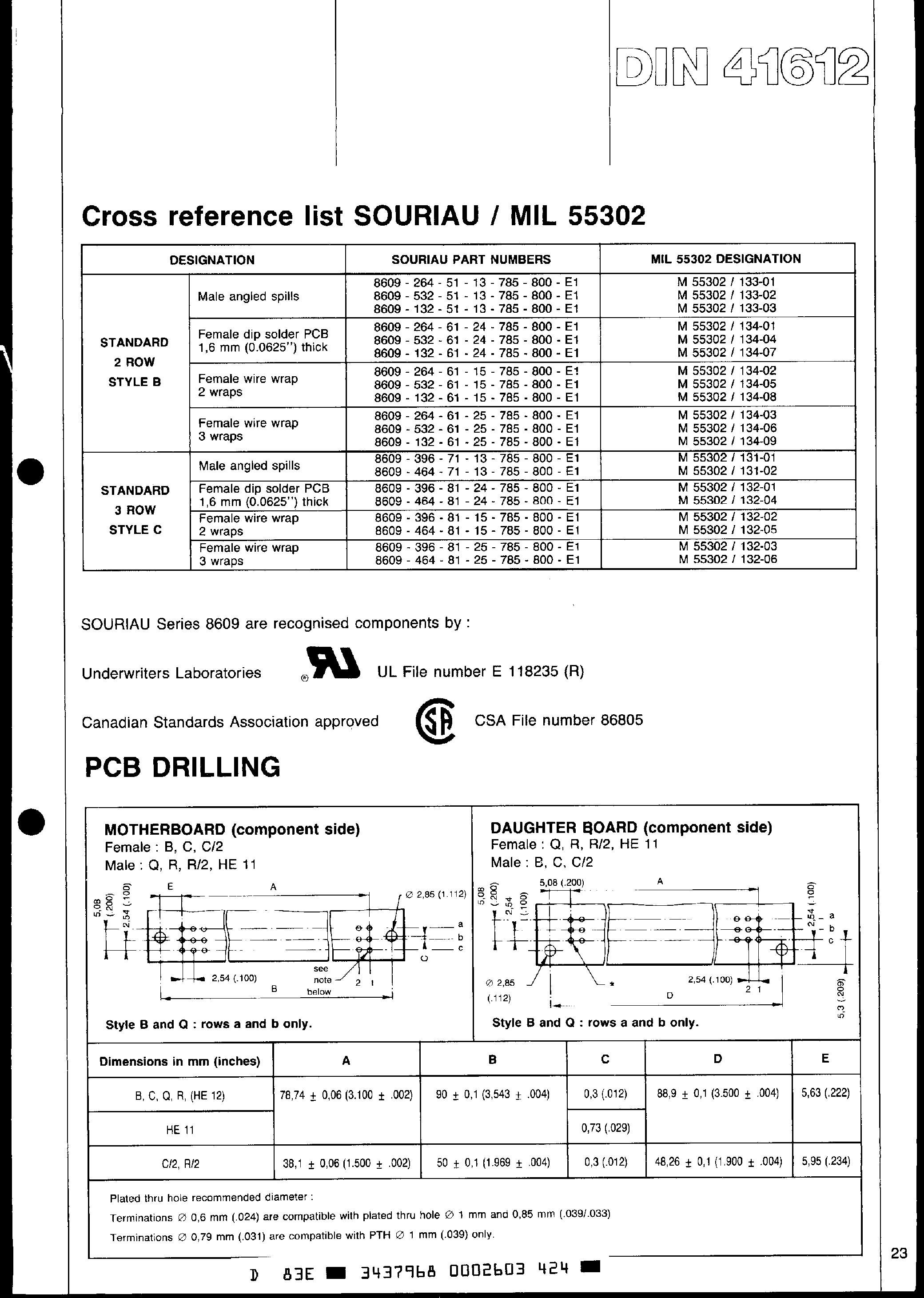 Datasheet 8609-348-xxxx - (8609-Series) Standard Male / 3 Row page 2