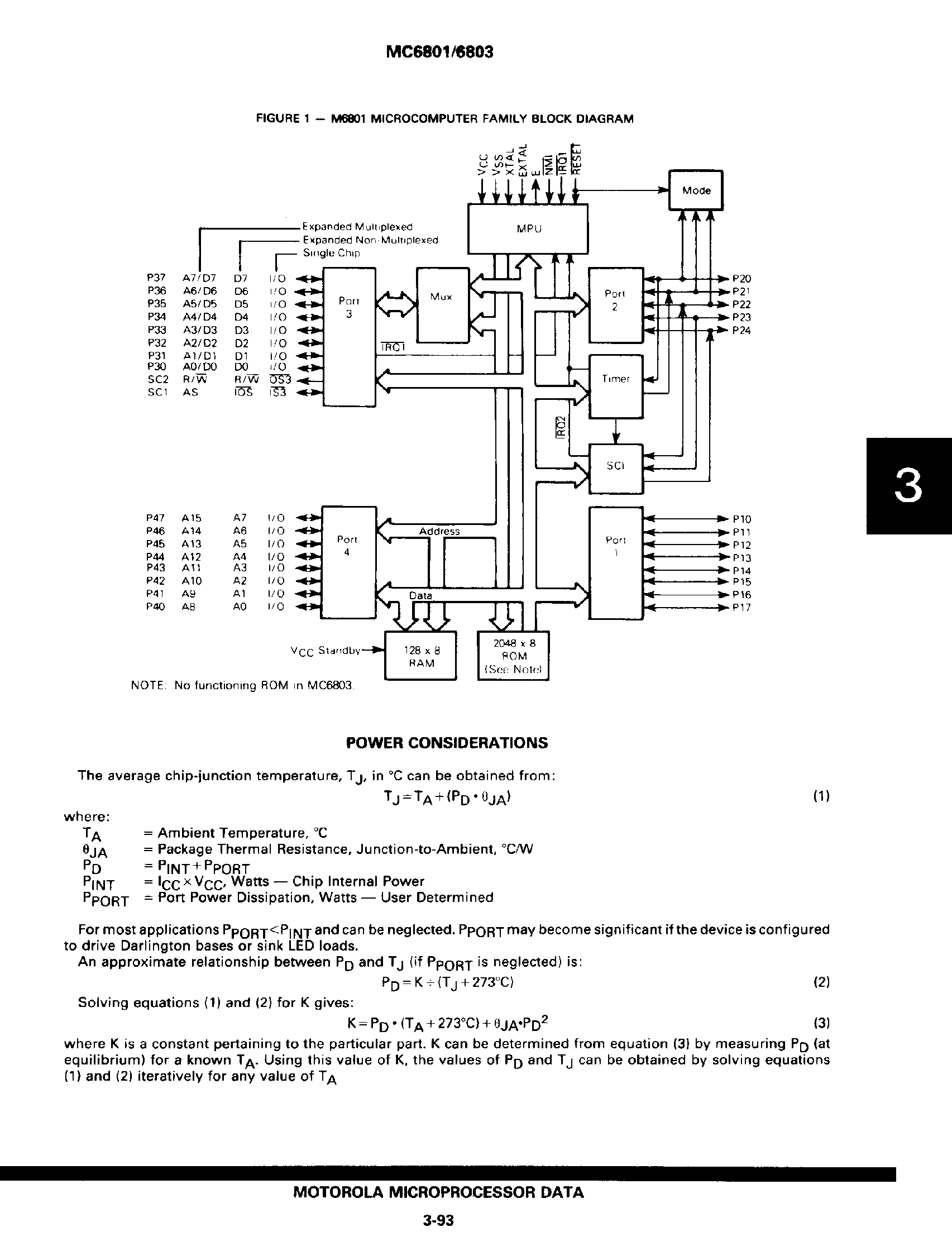 Datasheet MC6801 - (MC68B01 / MC68B03) Microcontroller/Microprocessor (MCU/MPU) page 2