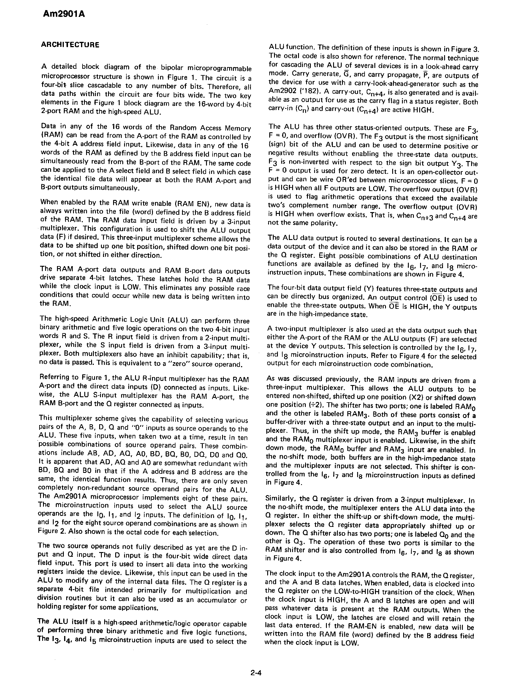 Datasheet AM2901A - 4-Bit Bipolar MicroProcessor Slice page 2
