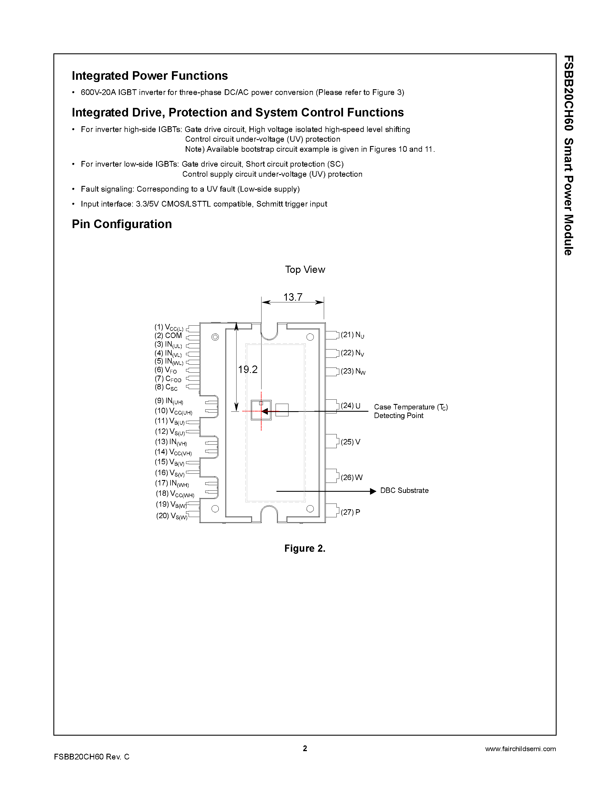 Даташит на микросхему FSBB20CH60 страница 2 Даташит FSBB20CH60 - Smart Power Module страница 2