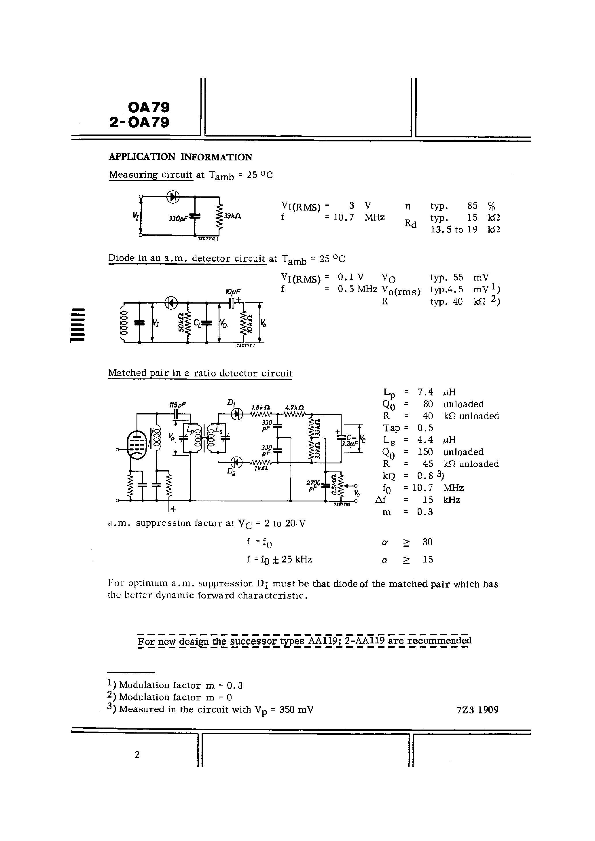 Datasheet OA79 - Germanium Diode page 2