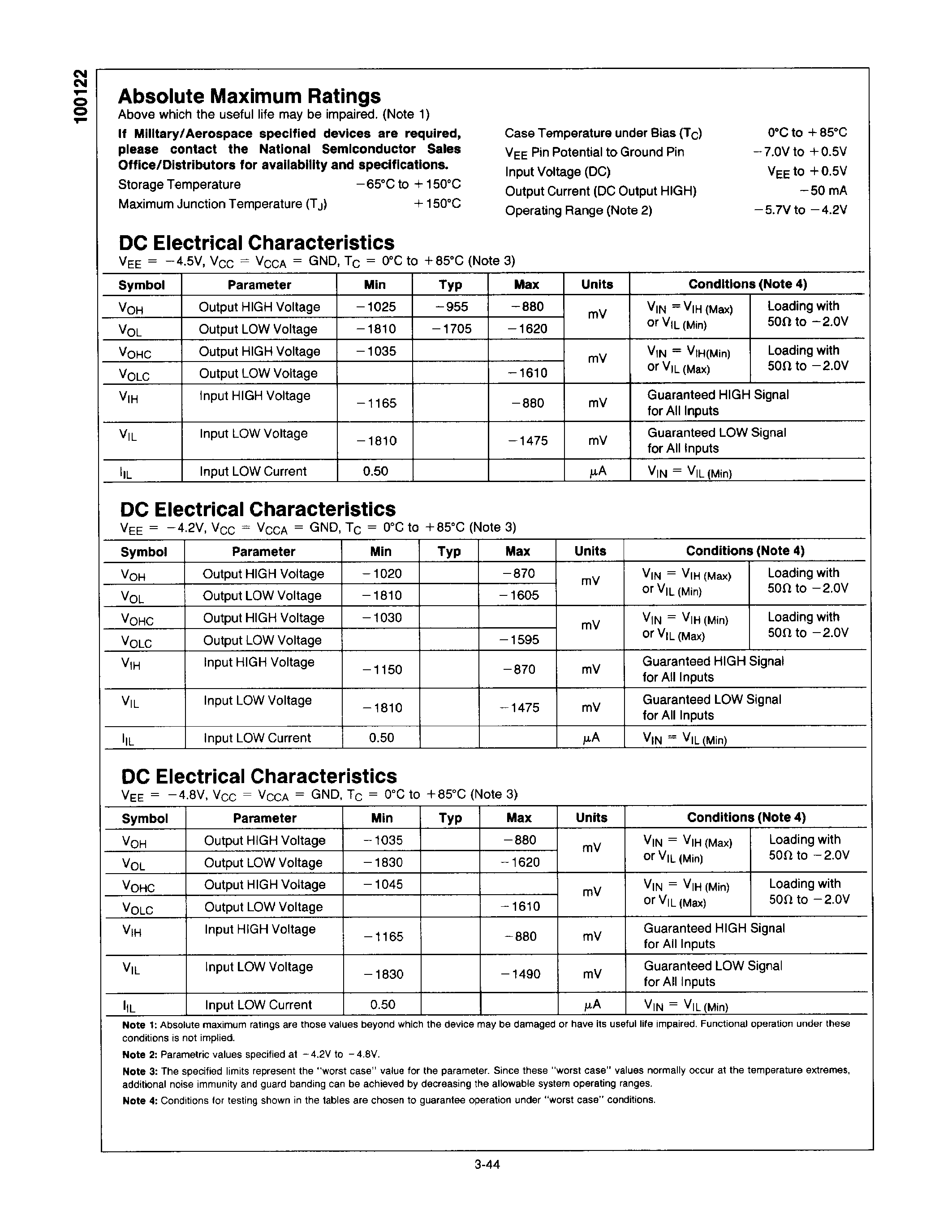 Даташит F100122 - 9-BIT BUFFER страница 2
