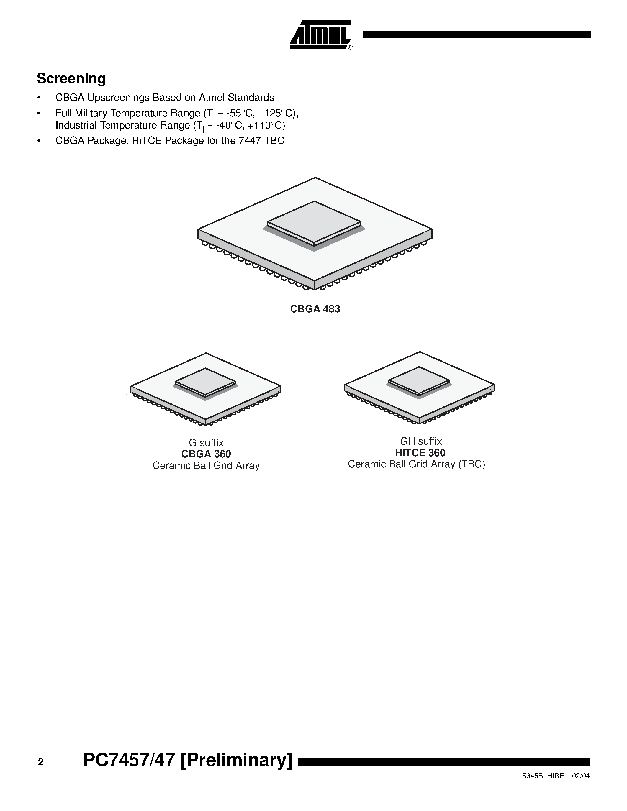 Datasheet PC7447 - (PC7447 / PC7457) PowerPC 7457 RISC Microprocessor page 2