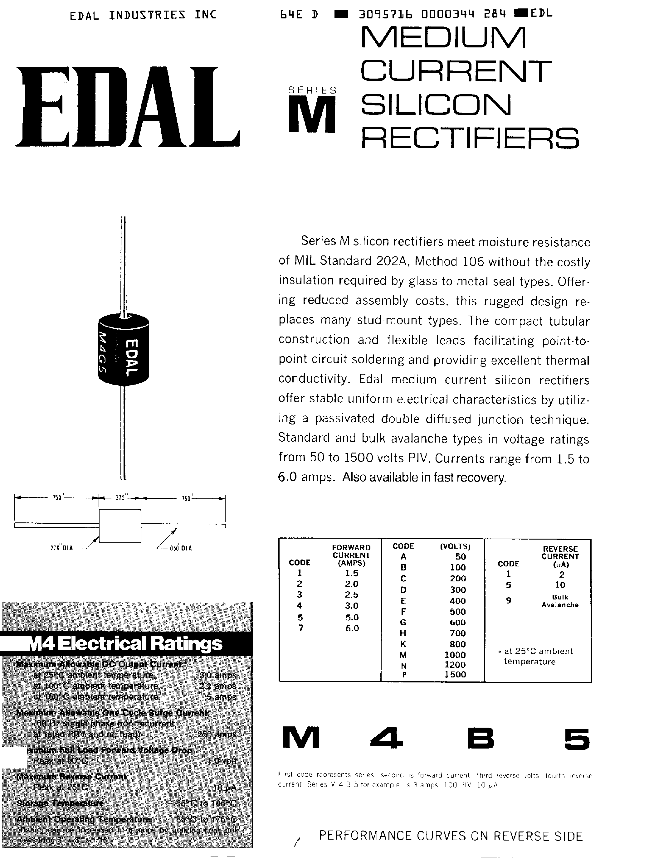 Datasheet M2K1 page 1 Datasheet M2K1 - (M2Kx) MEDIUM CURRENT SILICON RECTIFIERS page 1