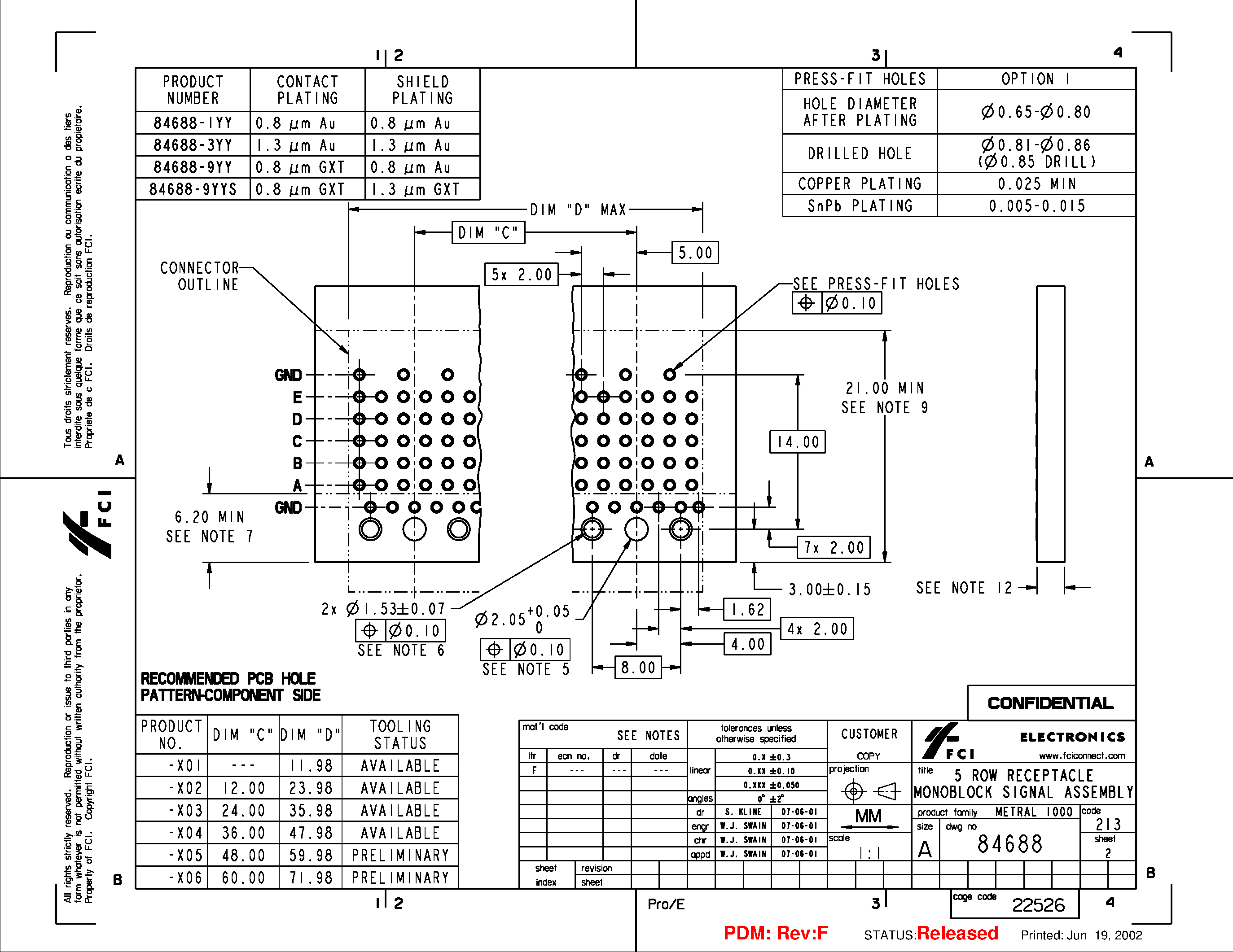 Даташит 84688-102 - HEADER CONNECTOR страница 2
