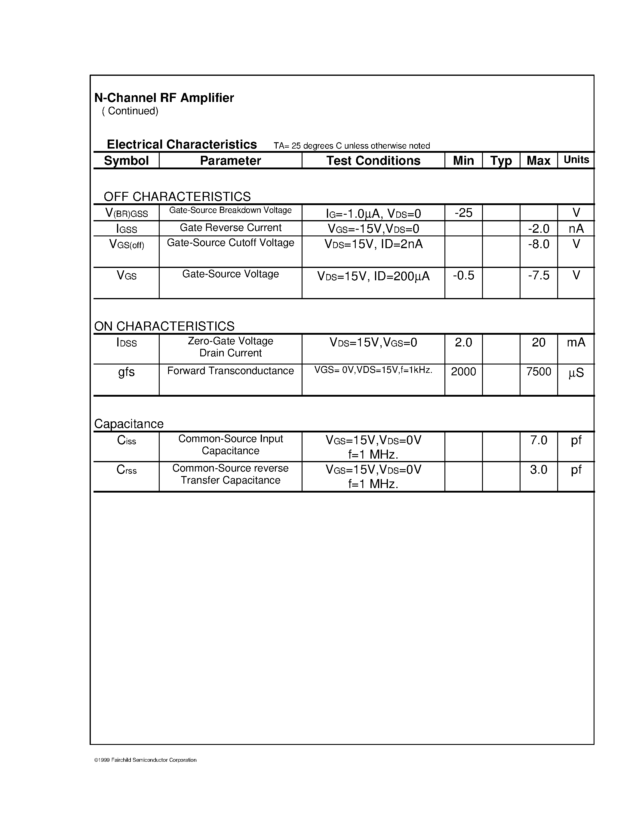 Datasheet MPF102 - N-Channel RF Amplifier page 2