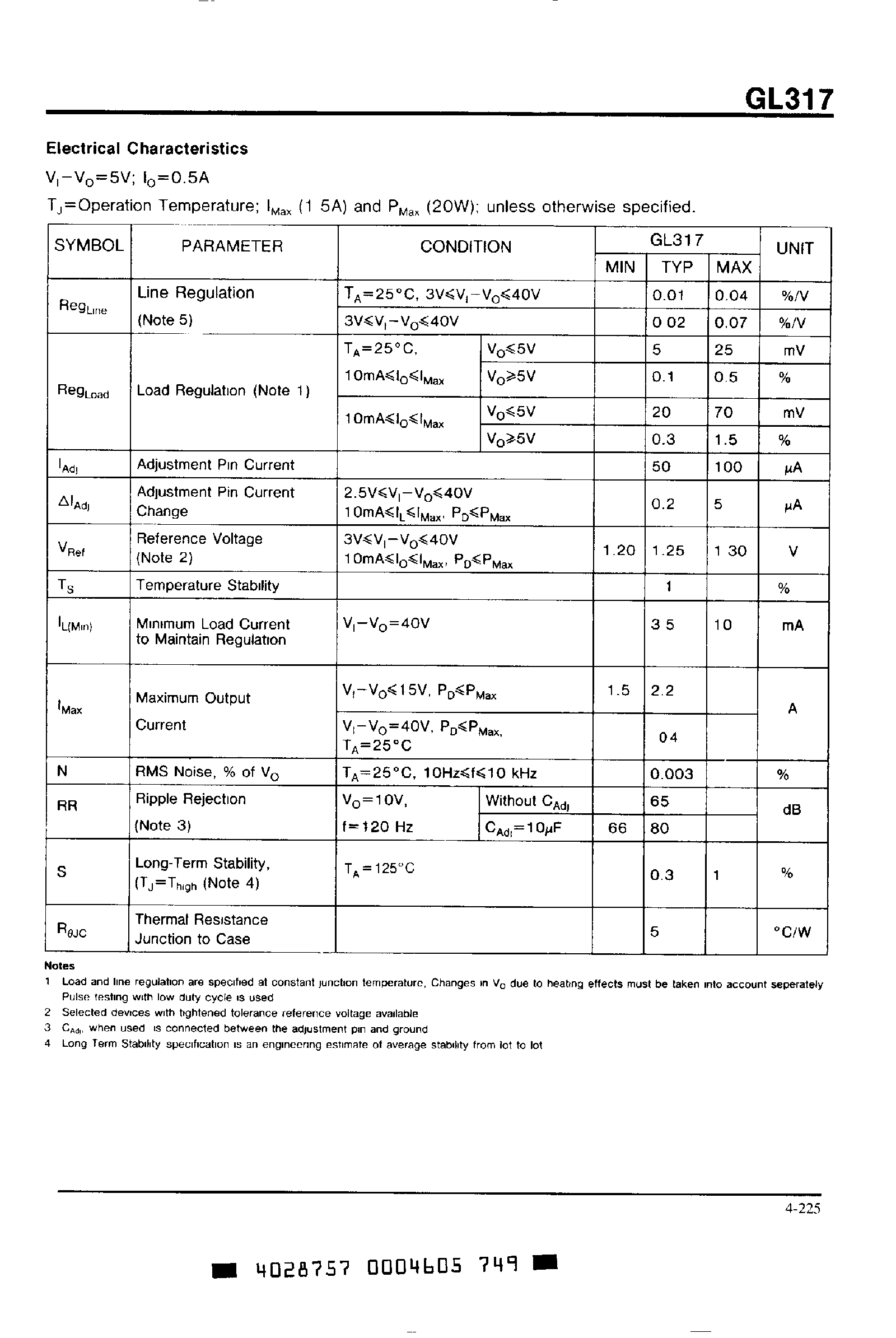 Datasheet GL317 - 3-Terminal Positive Adjust Regulator page 2
