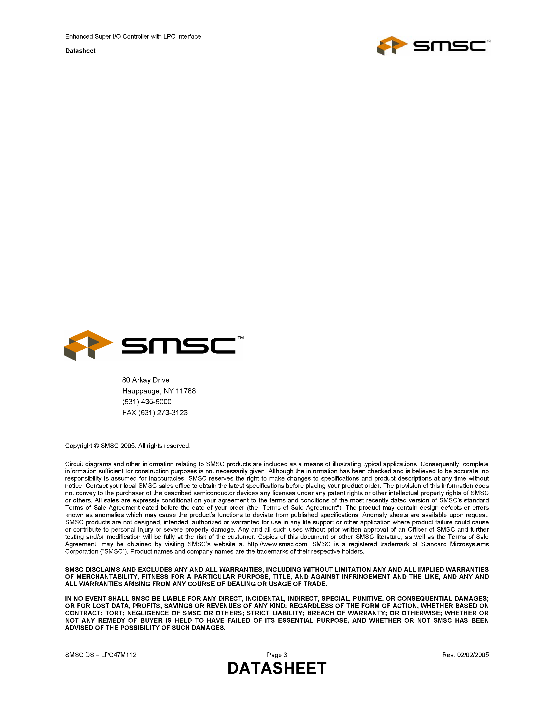 Datasheet LPC47M112 - ENHANCED SUPER I/O CONTROLLER WITH LPC INTERFACE page 2