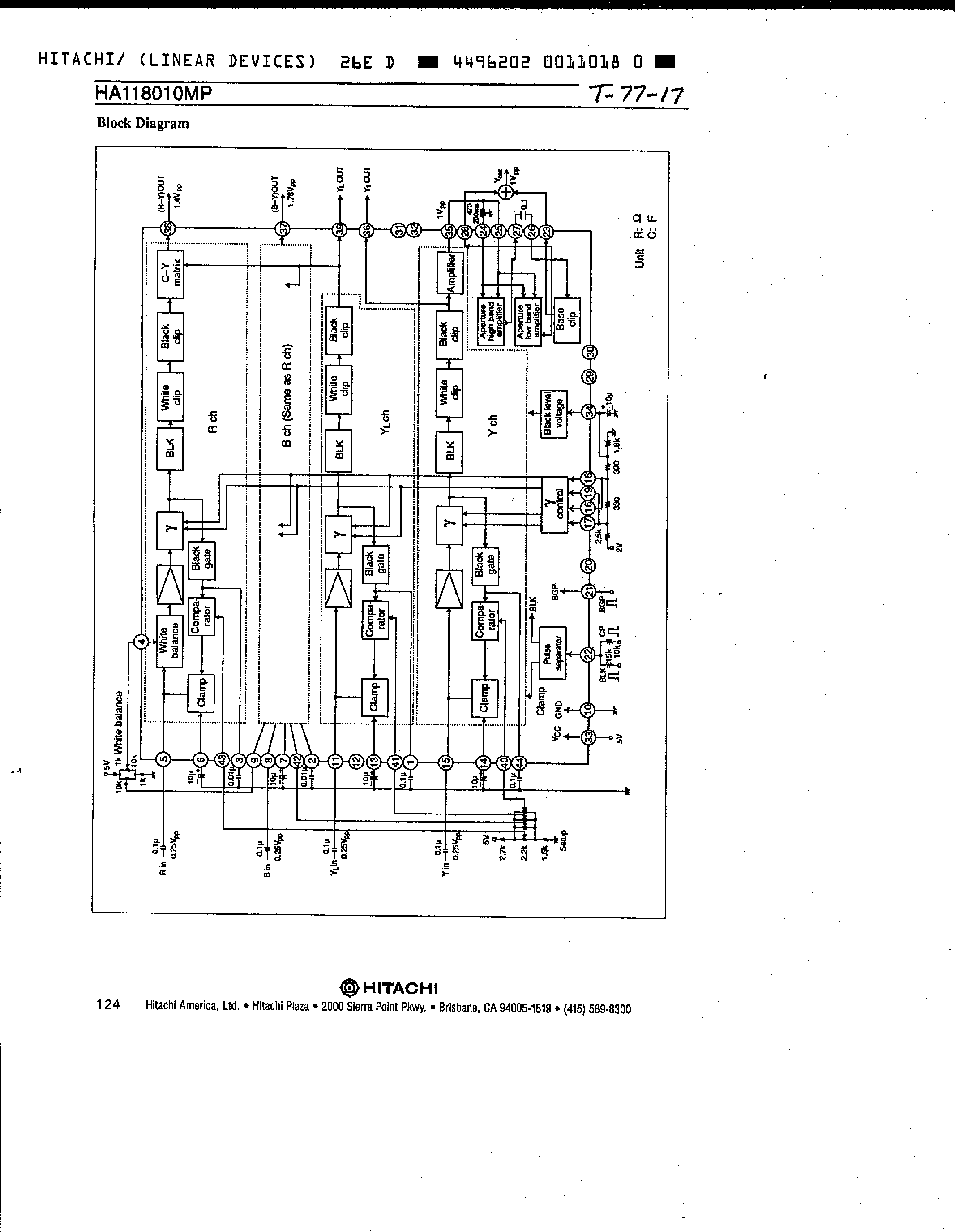 Даташит HA118010MP - 4-Channel Processor for Video Cameras страница 2