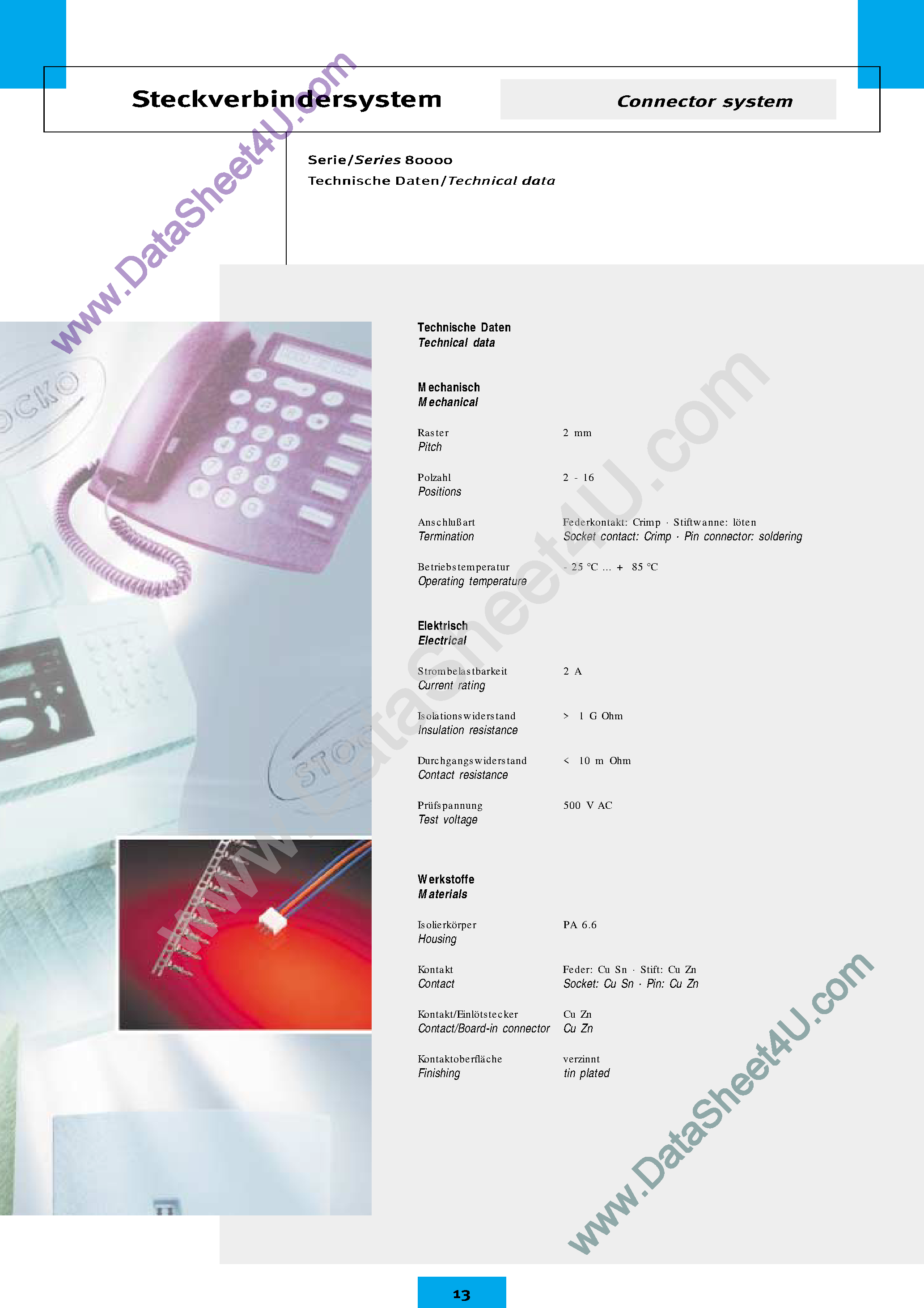 Даташит на микросхему MH80006-007-000 страница 1 Даташит MH80006-007-000 - (MH80006-xxx) Connector System страница 1