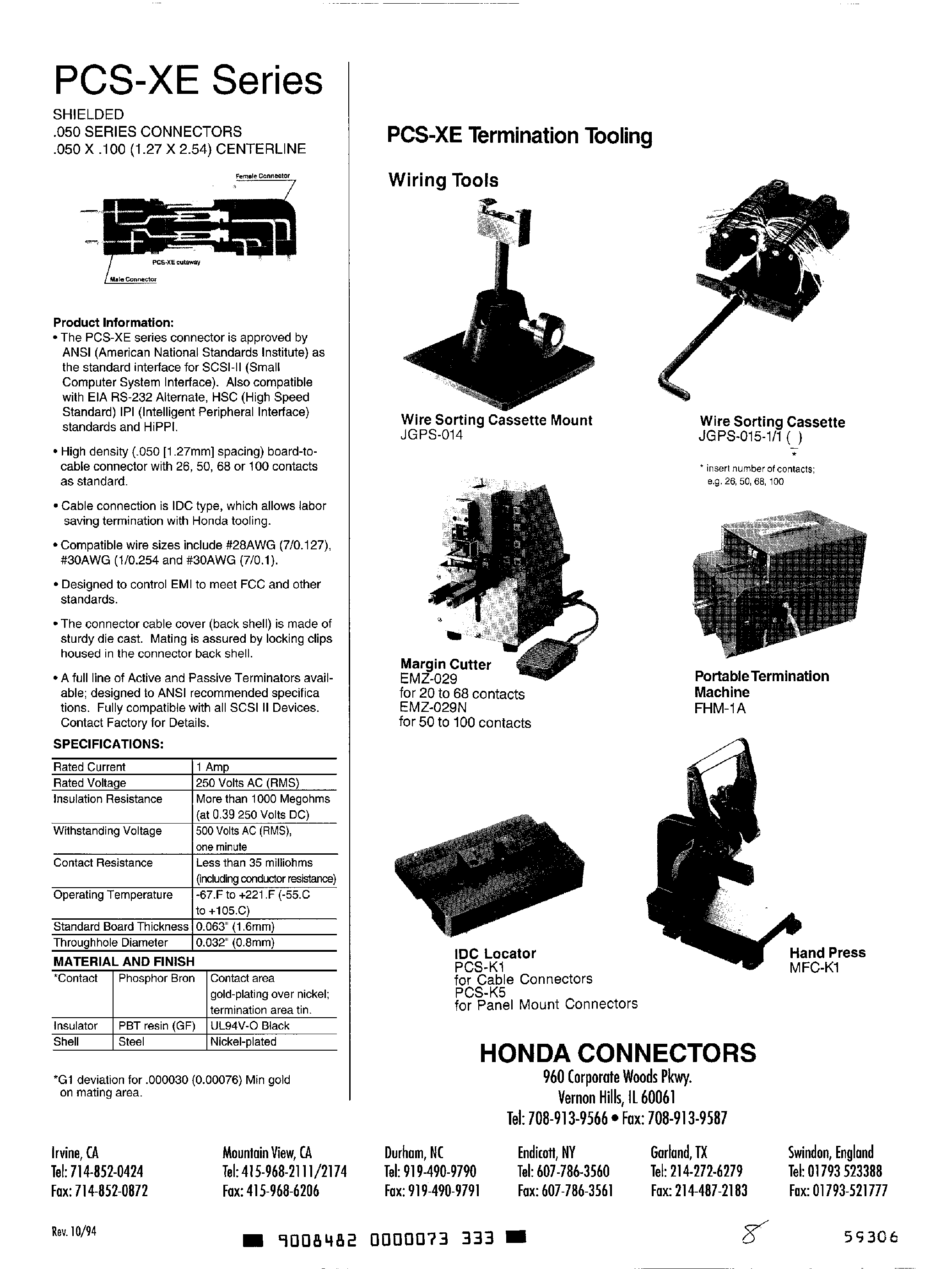 Datasheet PCS-XE100M - (PCS-XExxxx) Shielded Cable Connector page 2